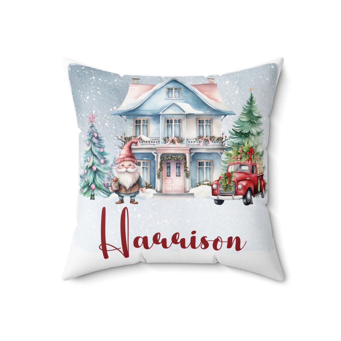 Personalised Christmas Cushion, Polyester Square Cushion, Christmas cushion