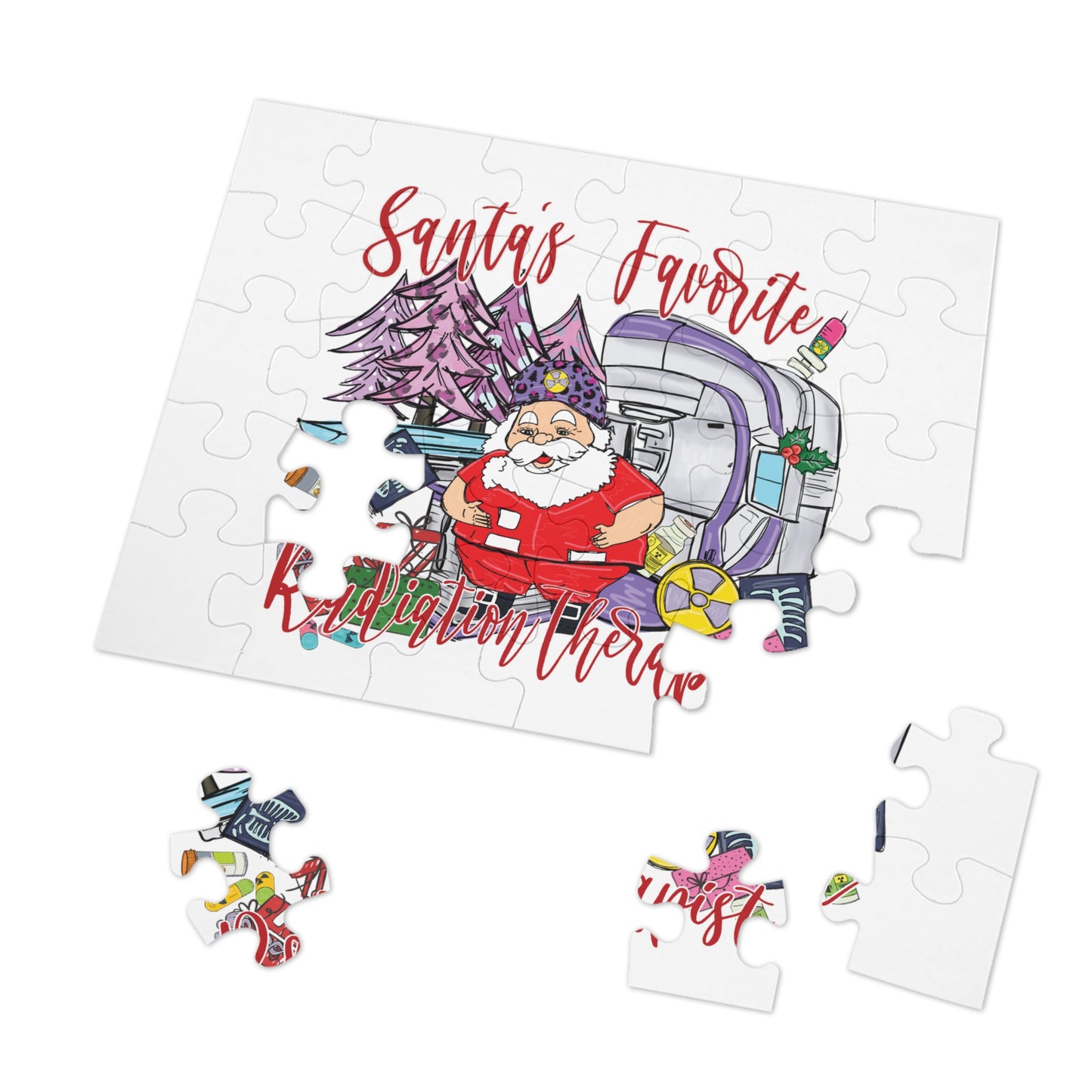 Jigsaw Puzzle, Santa's Favorite Radiation Therapist, Personalised/Non-Personalised (30, 110, 252, 500,1000-Piece)