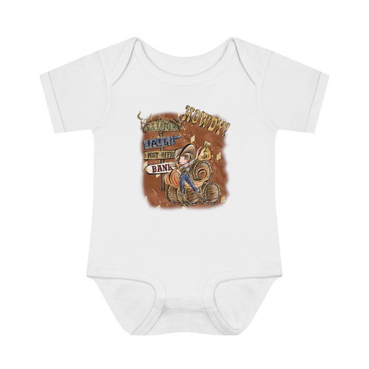 Infant Baby Rib Bodysuit, Howdy Cowgirl baby Bodysuit