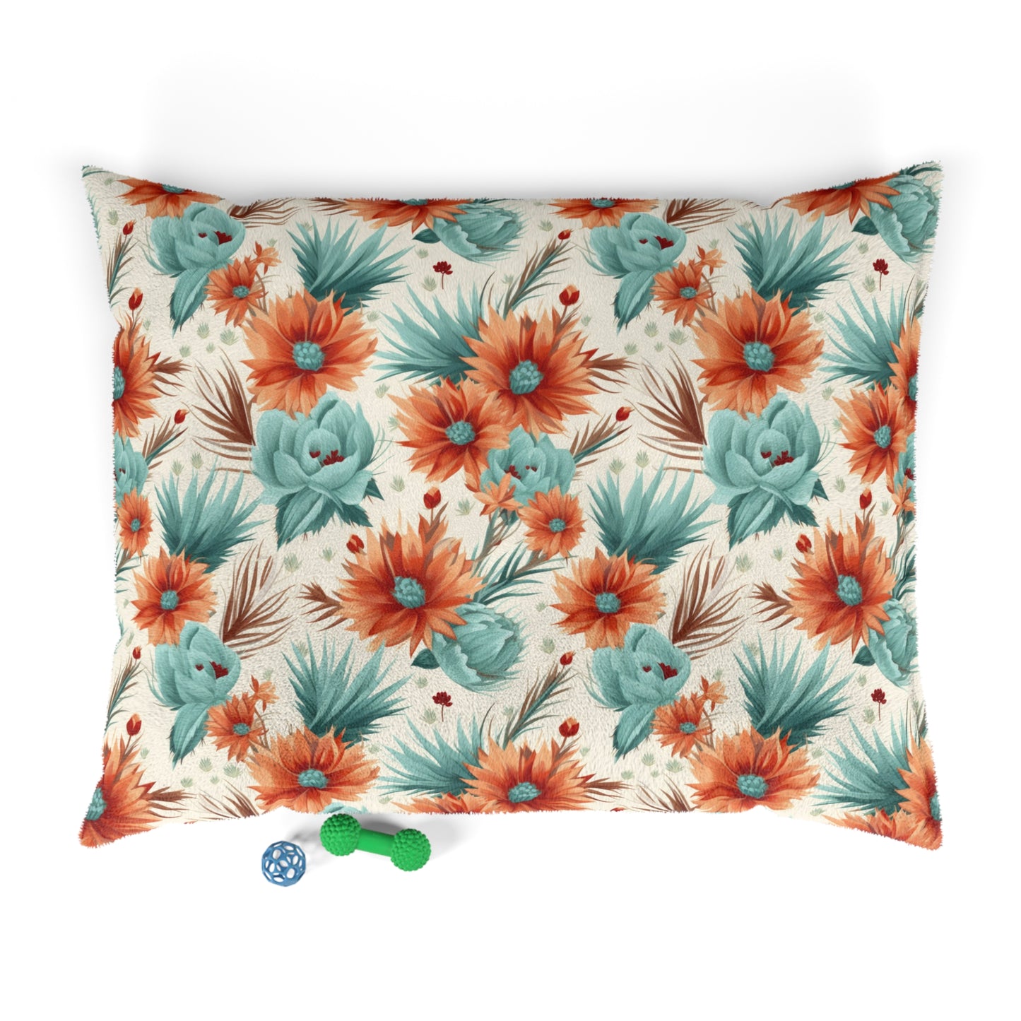 Luxury Pet Bed, feather soft fleece, Retro Floral