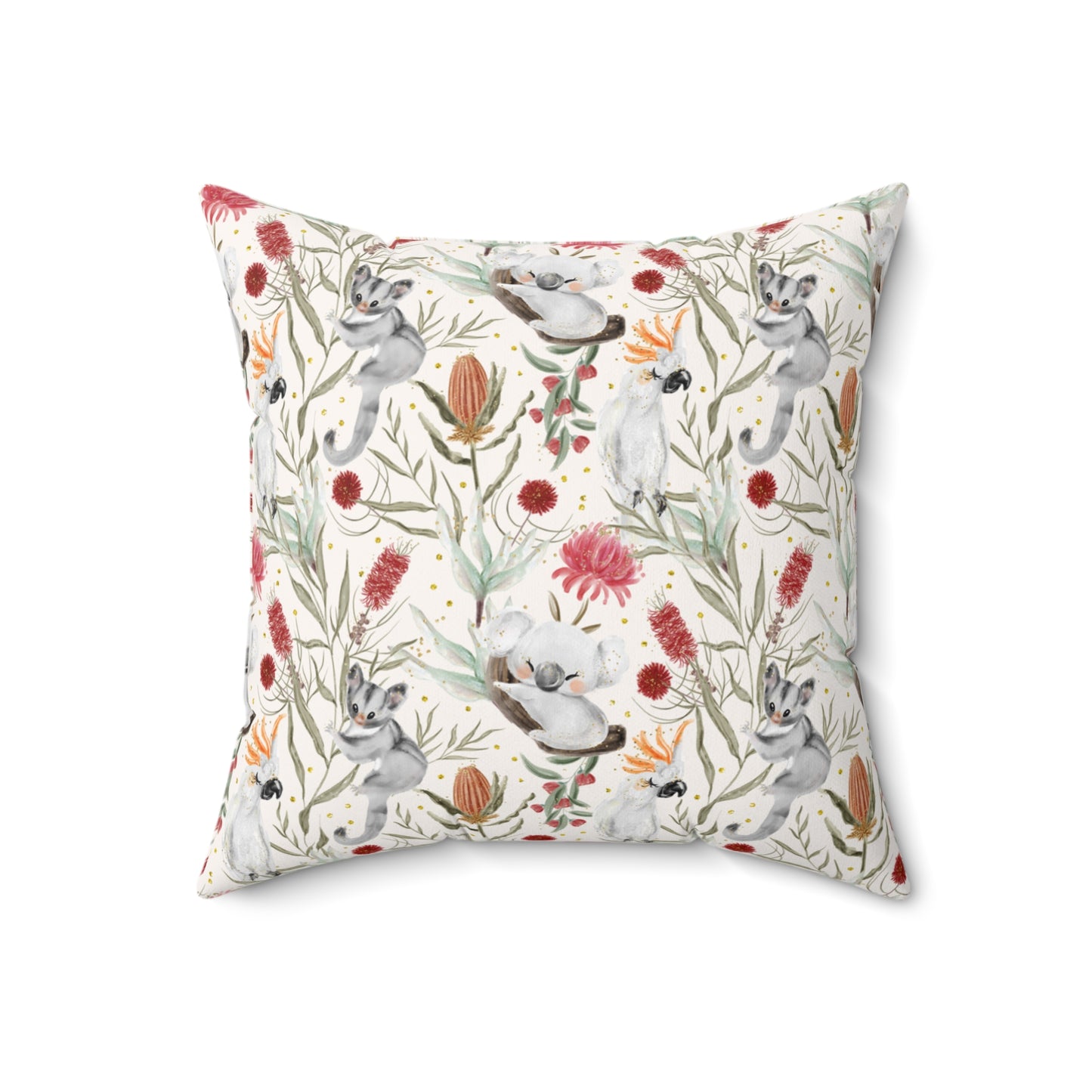 Polyester Square Pillow, Australian Animals