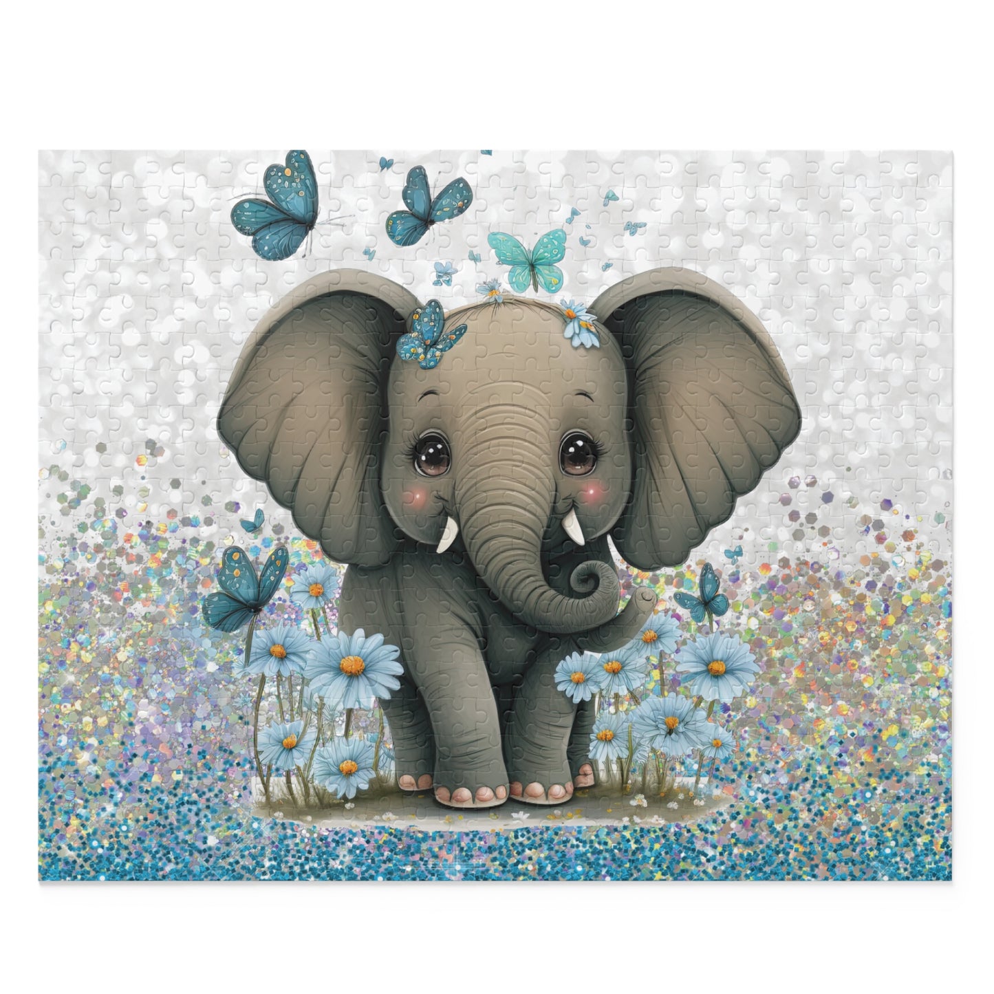 Personalised/Non-Personalised Puzzle, Elephant (120, 252, 500-Piece)