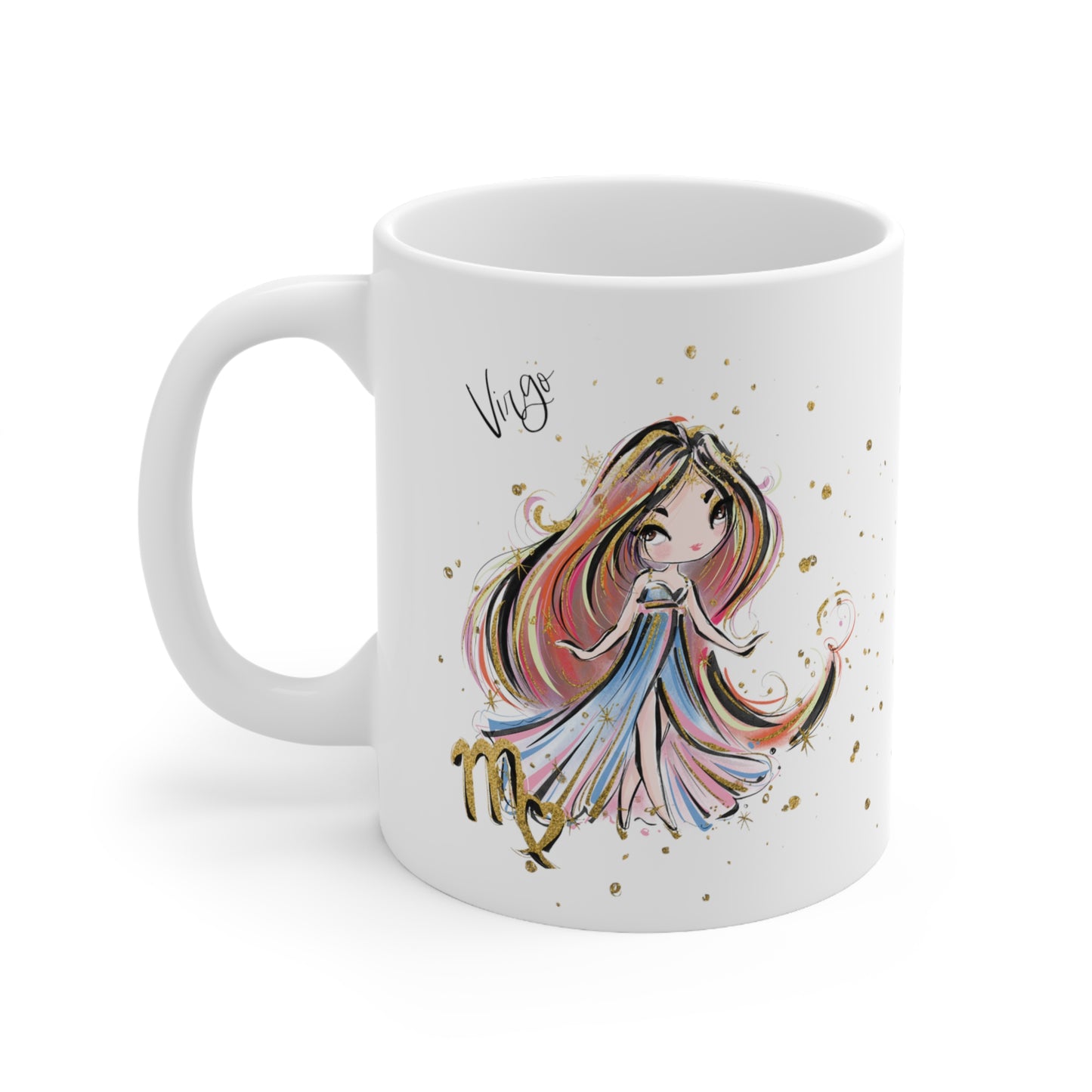 Personalised/Non Personalised Zodiac Sign, Virgo, Ceramic Mug 11oz