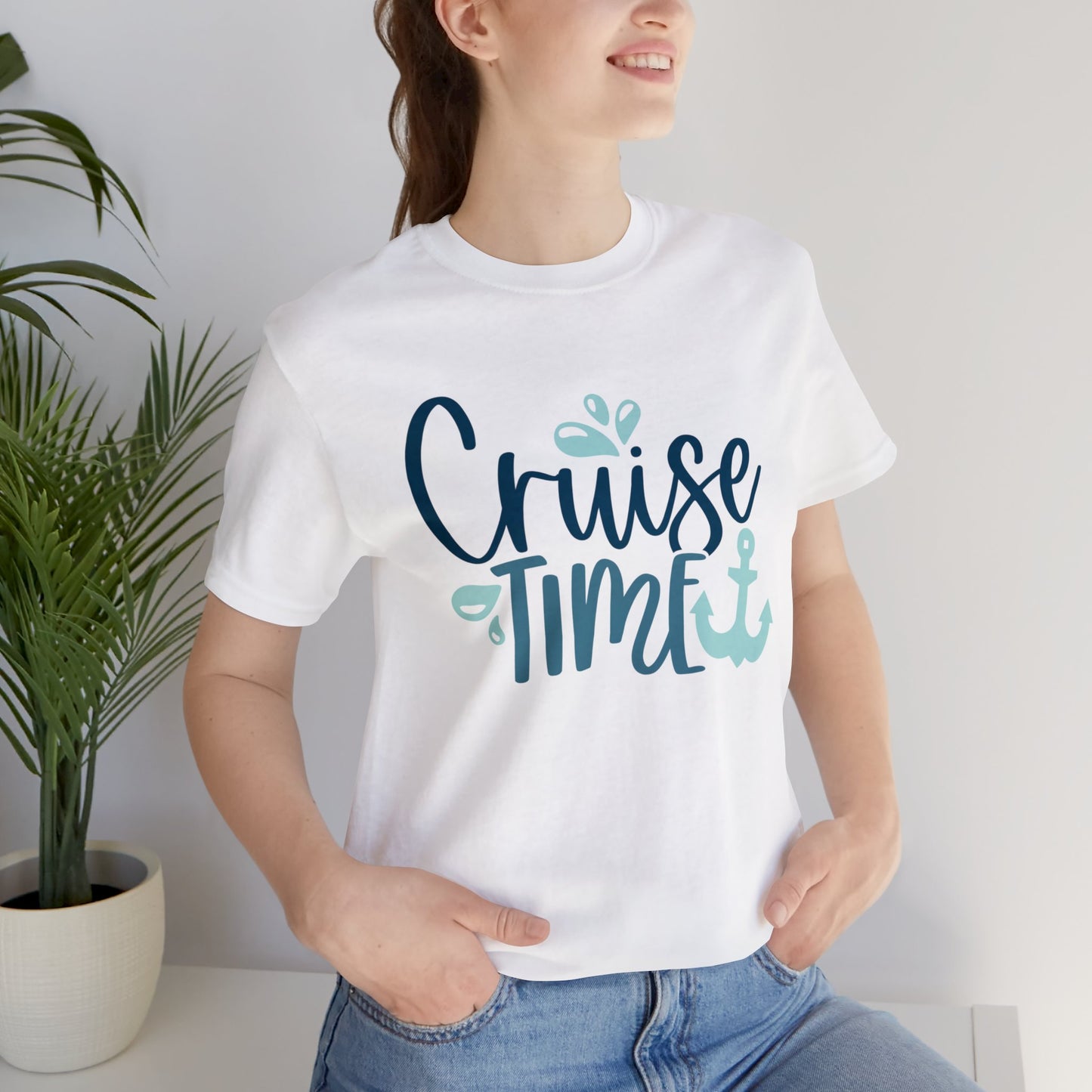 Unisex Adults Jersey Short Sleeve Tee, Cruise Tee, Cruise Time, 100% Cotton, Light Fabric 142 g/m²