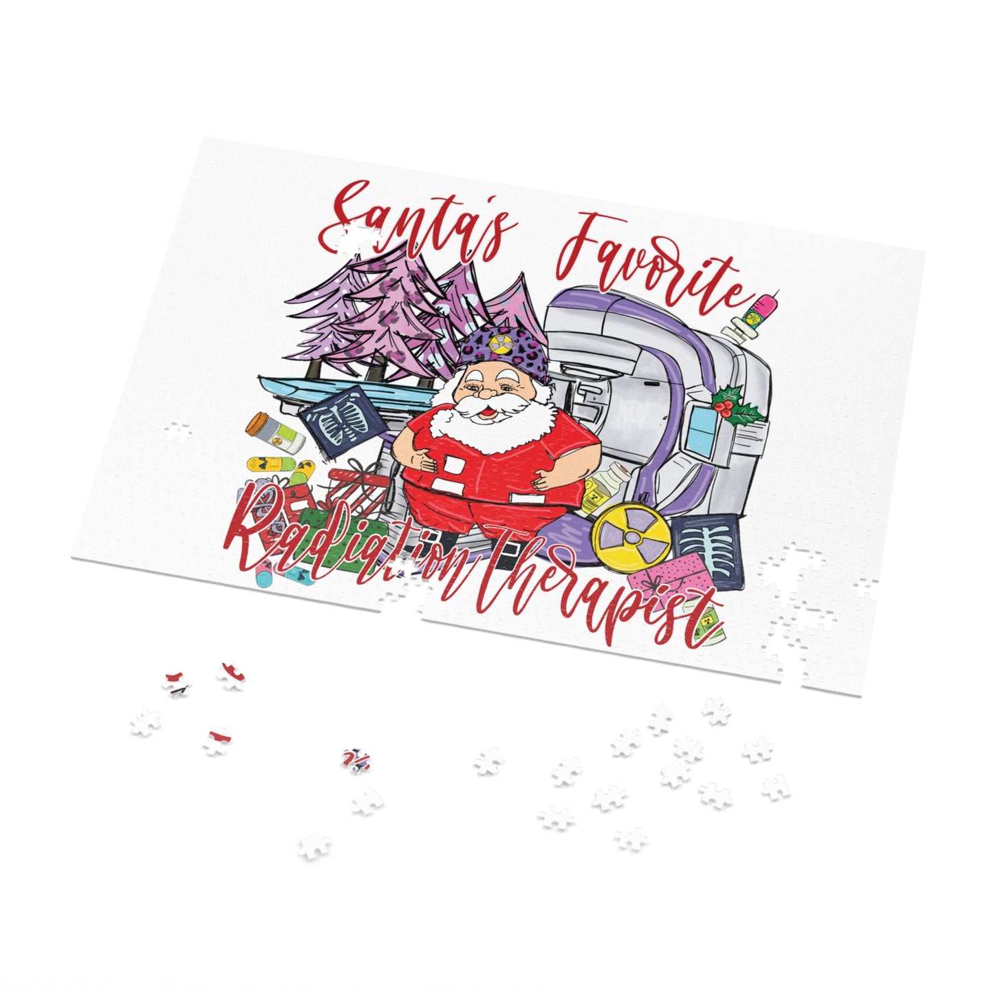 Jigsaw Puzzle, Santa's Favorite Radiation Therapist, Personalised/Non-Personalised (30, 110, 252, 500,1000-Piece)