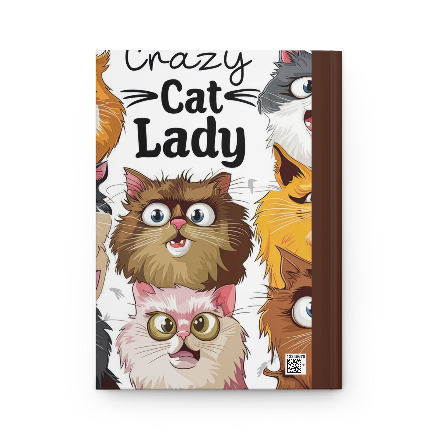 Personalised Hardcover Journal Matte, Cat Lady, awd-1489