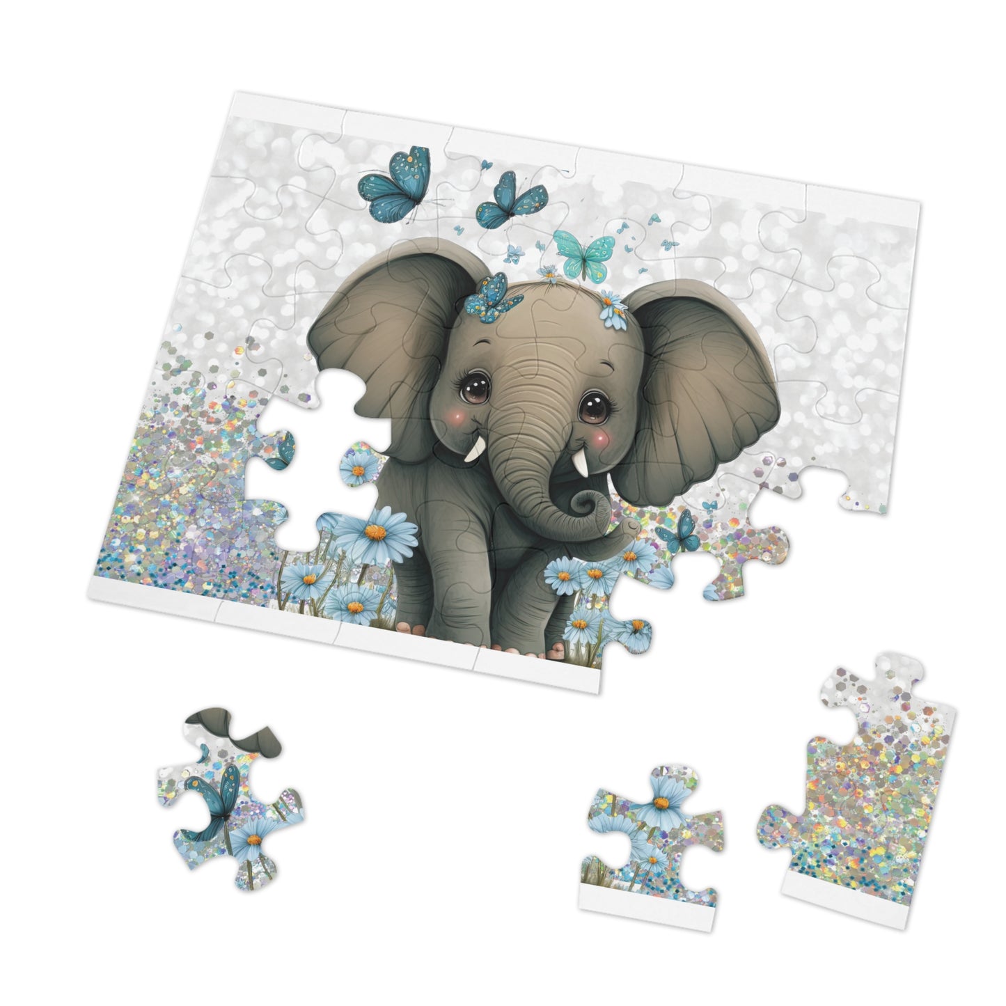 Jigsaw Puzzle, Elephant, Personalised/Non-Personalised (30, 110, 252, 500,1000-Piece)