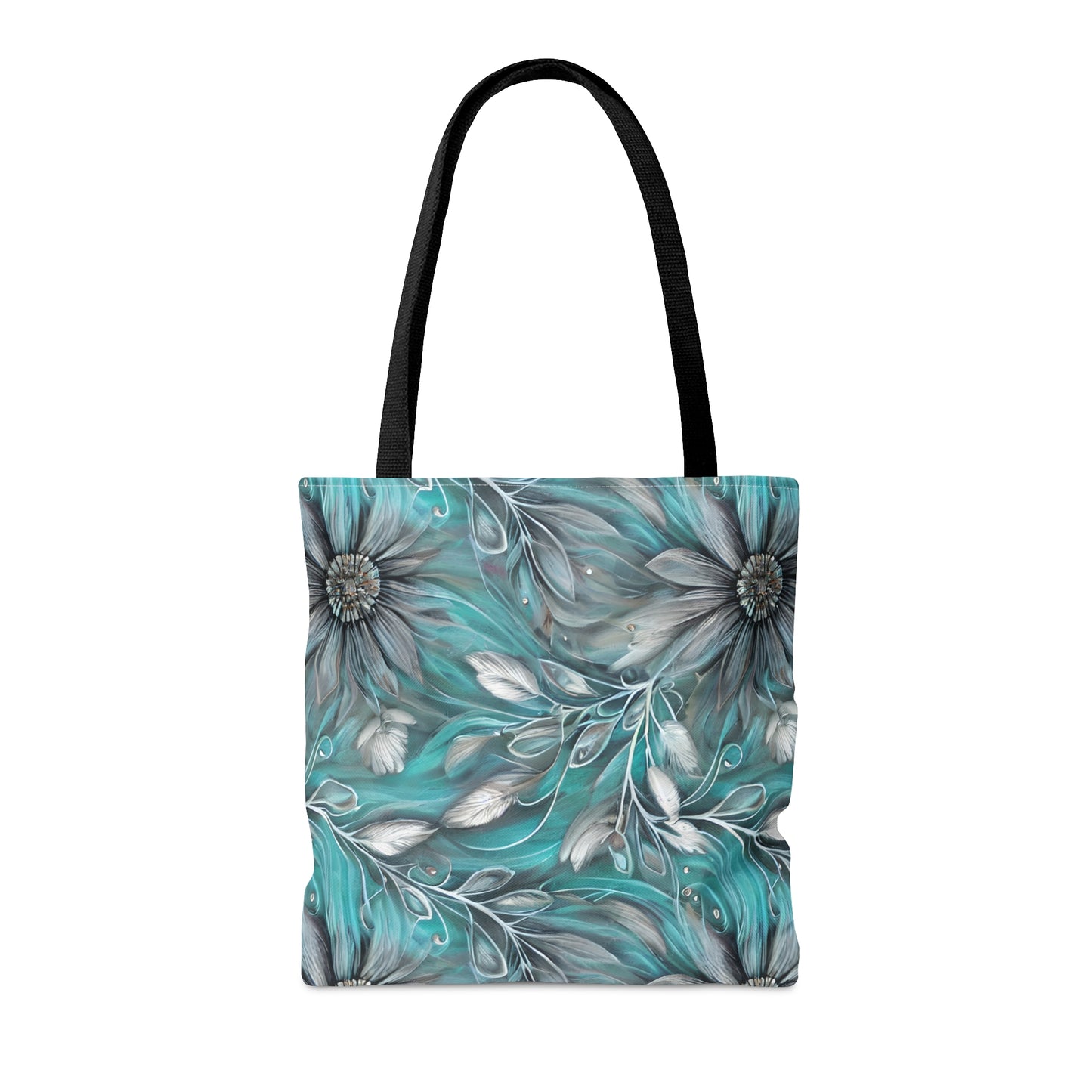 Tote Bag, Elegant Greenery Floral Tote Bag