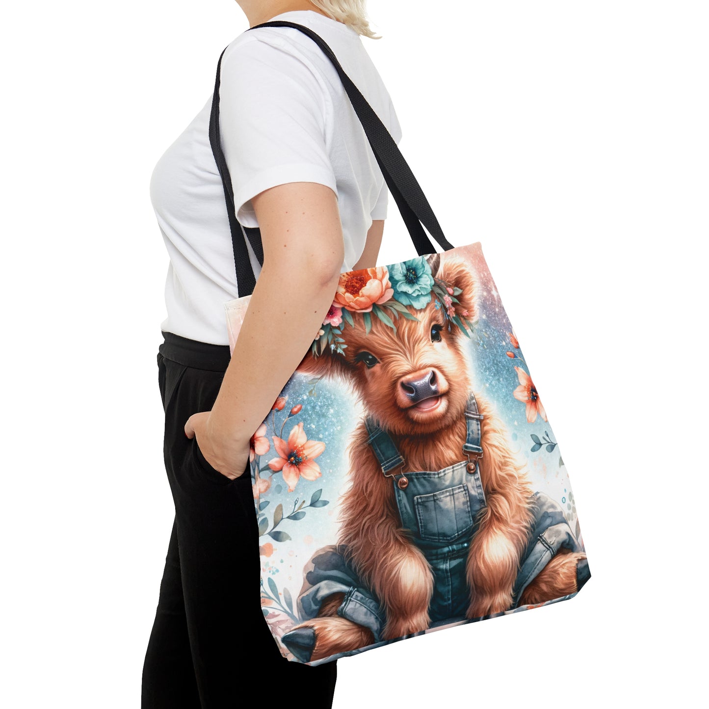 Tote Bag, Highland Cow, Personalised/Non-Personalised Tote bag