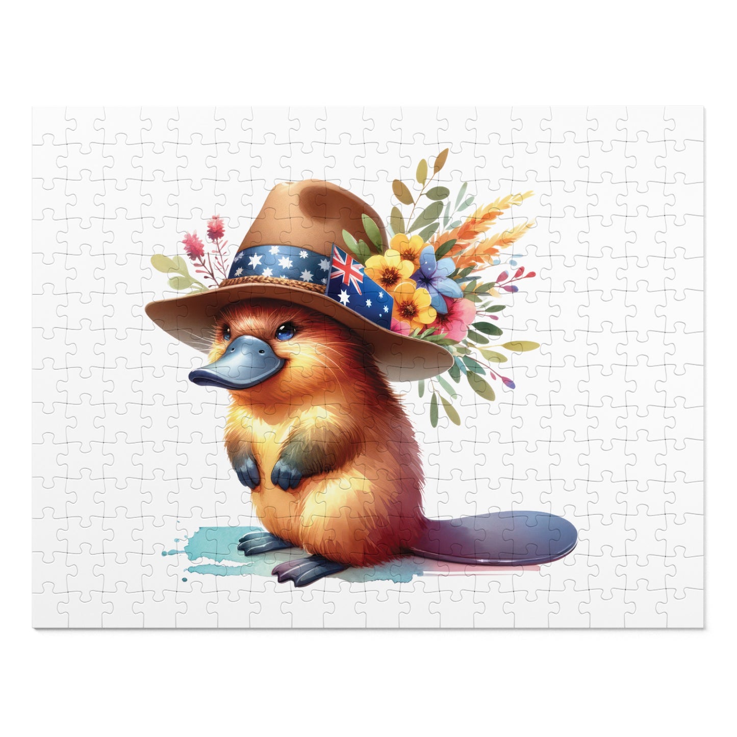 Jigsaw Puzzle in Tin, Australian Animals, Platypus, Personalised/Non-Personalised, awd-1319 (30, 110, 252, 500,1000-Piece)