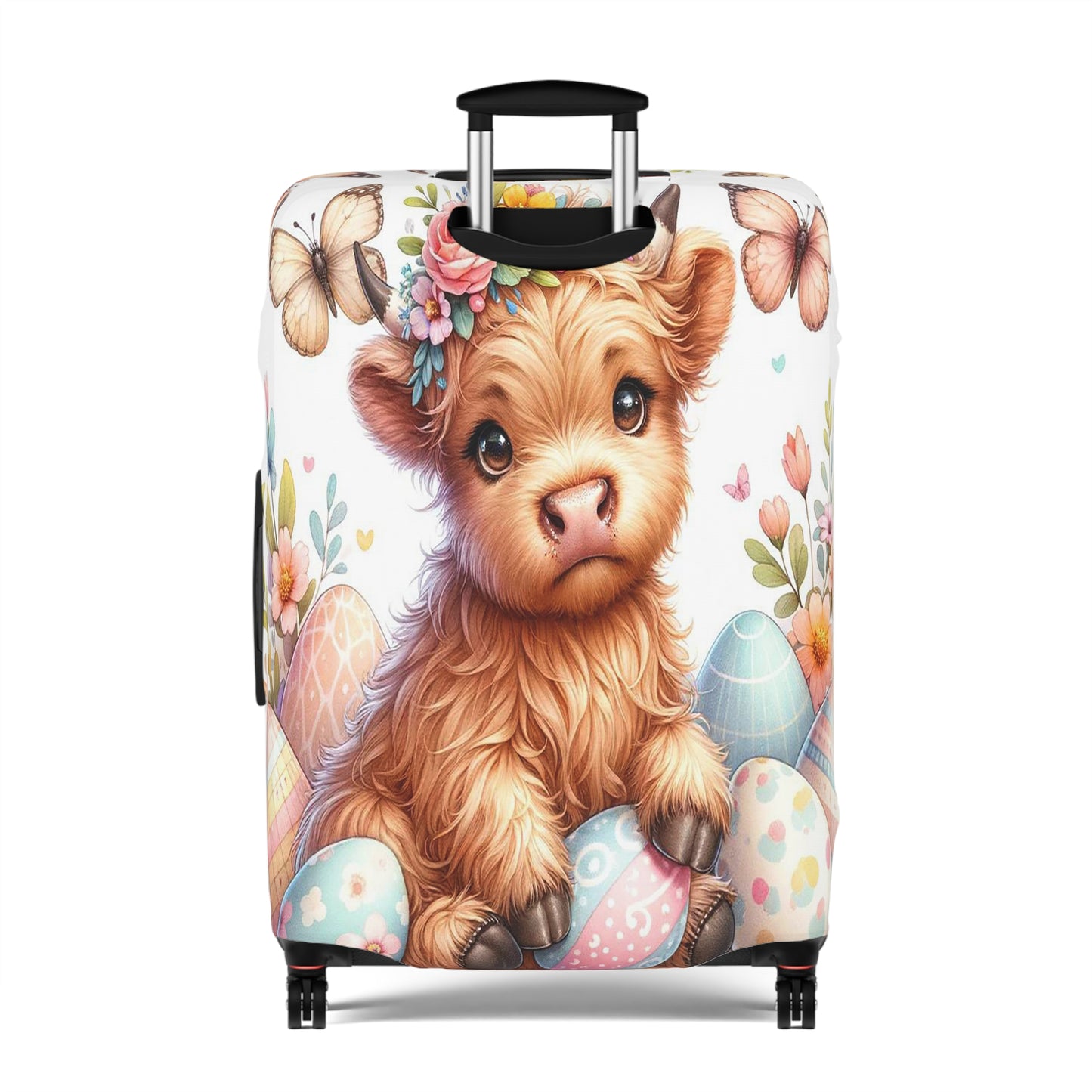 Luggage Cover, Easter, Highland Cow, awd-1061