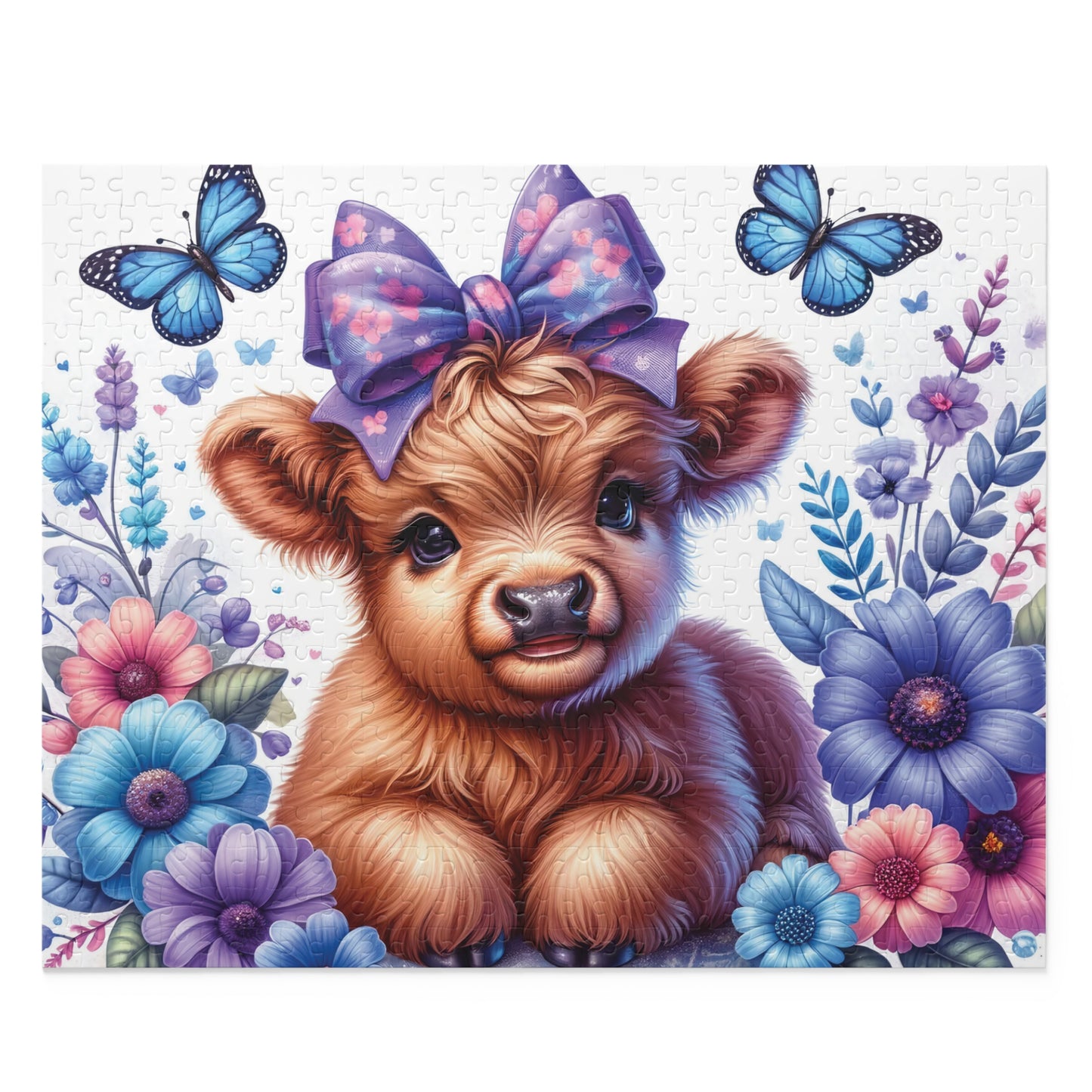 Personalised/Non-Personalised Puzzle, Highland Cow (120, 252, 500-Piece)