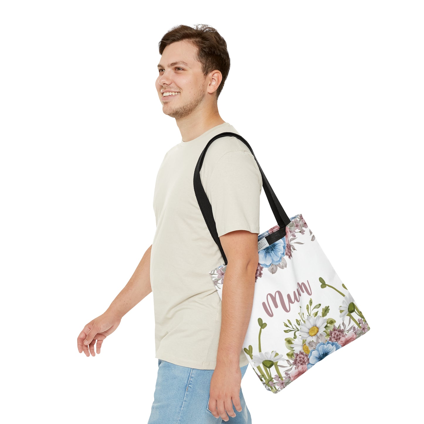 Personalised/Non-Personalised Tote Bag, Floral, Mum, Tote bag