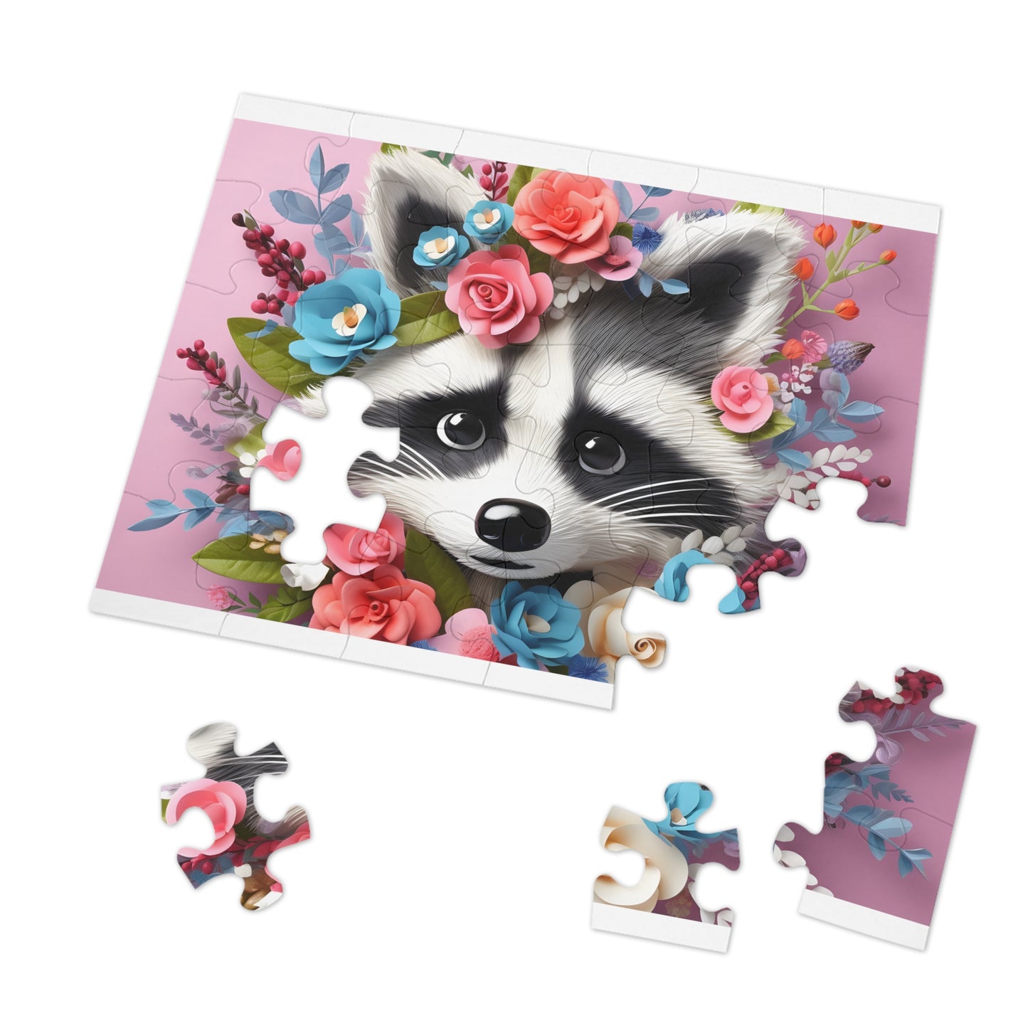 Jigsaw Puzzle, Racoon, Personalised/Non-Personalised (30, 110, 252, 500,1000-Piece)