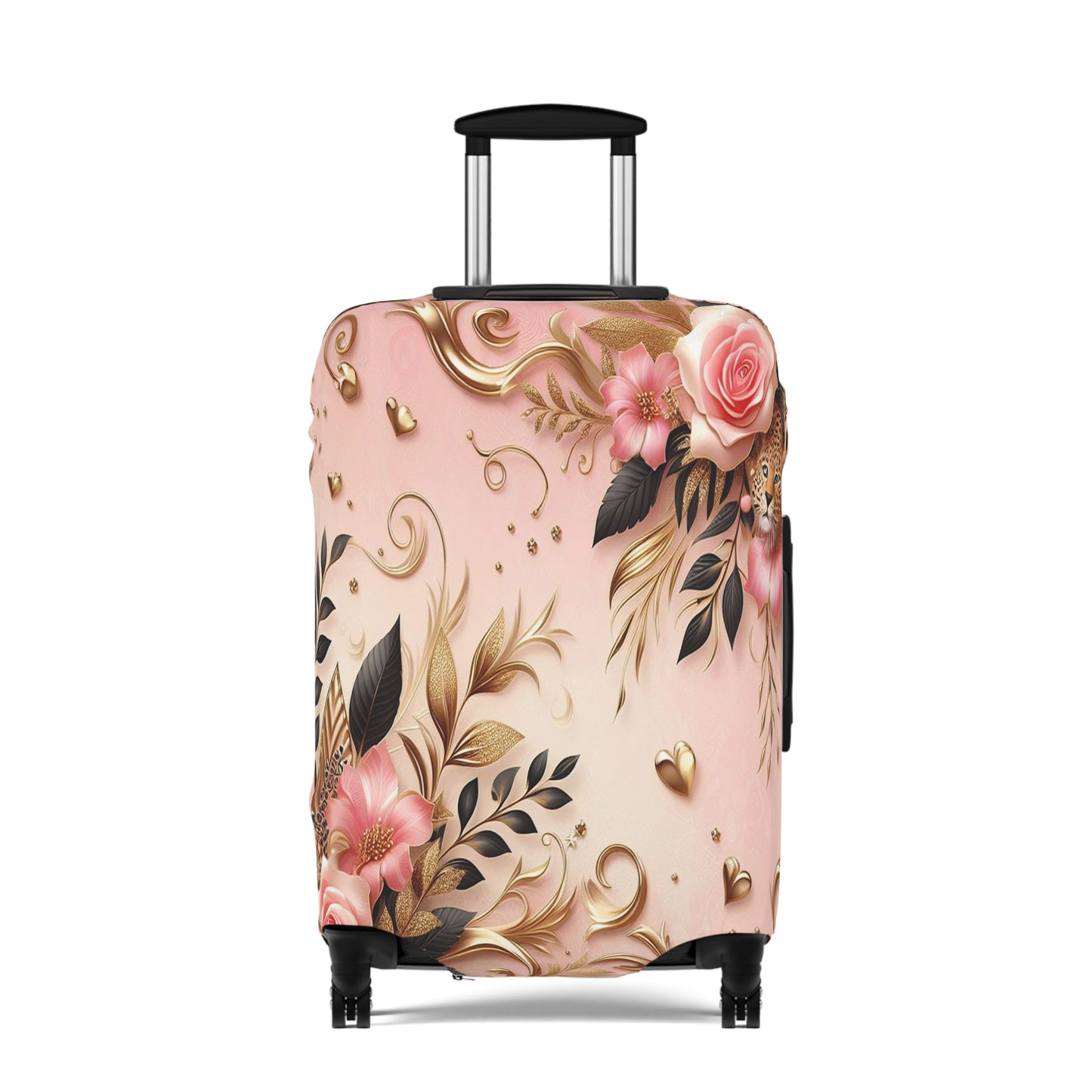 Luggage Cover, Floral Leopard, awd-3080