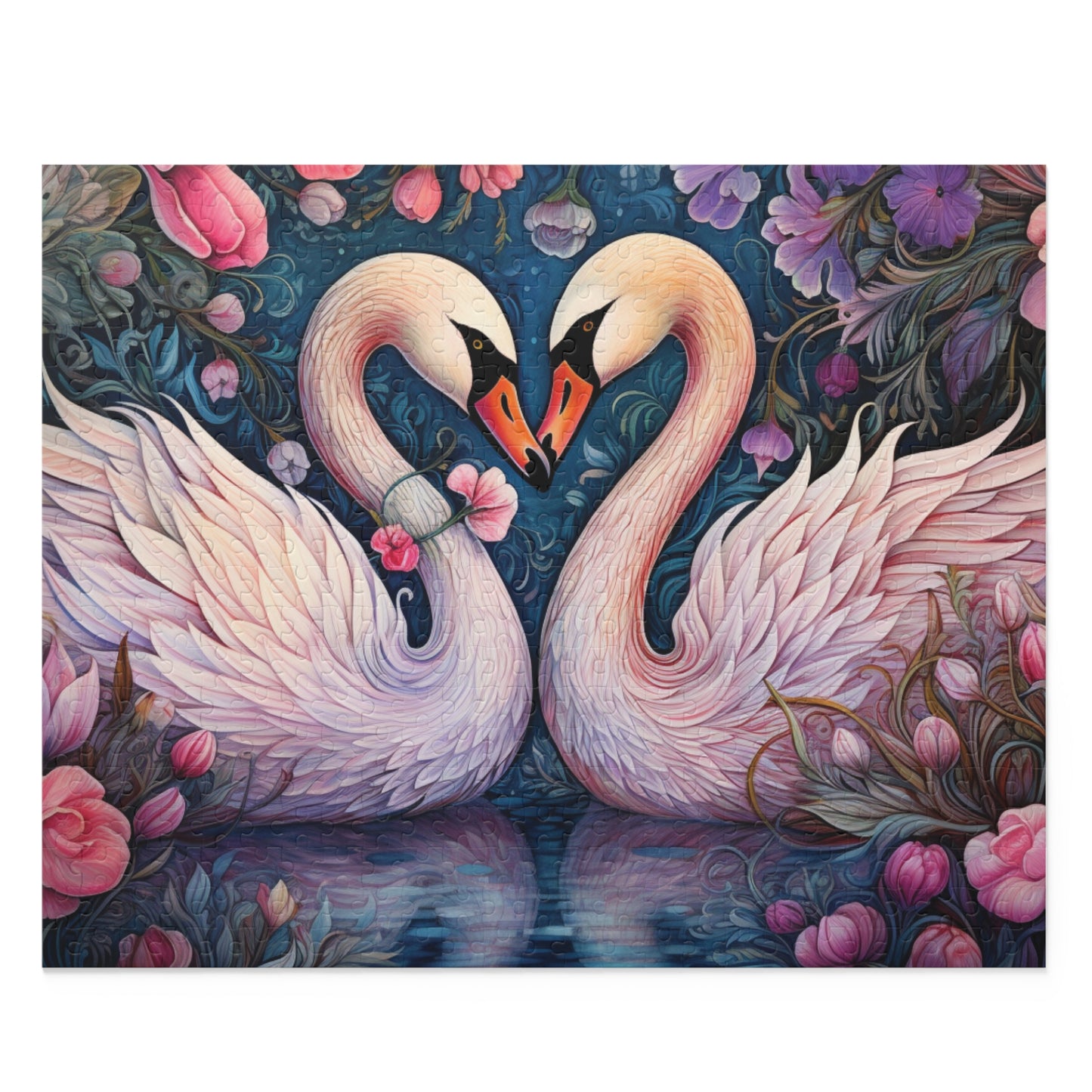 Personalised/Non-Personalised Puzzle, Swan (120, 252, 500-Piece)