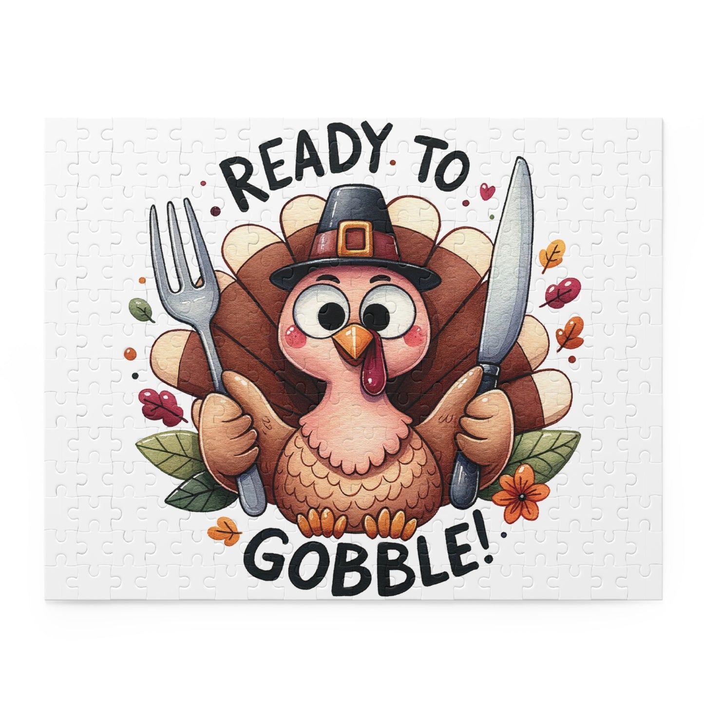 Personalised/Non-Personalised Puzzle, Thanks Giving,  Turkey, Ready To Gobble (120, 252, 500-Piece)