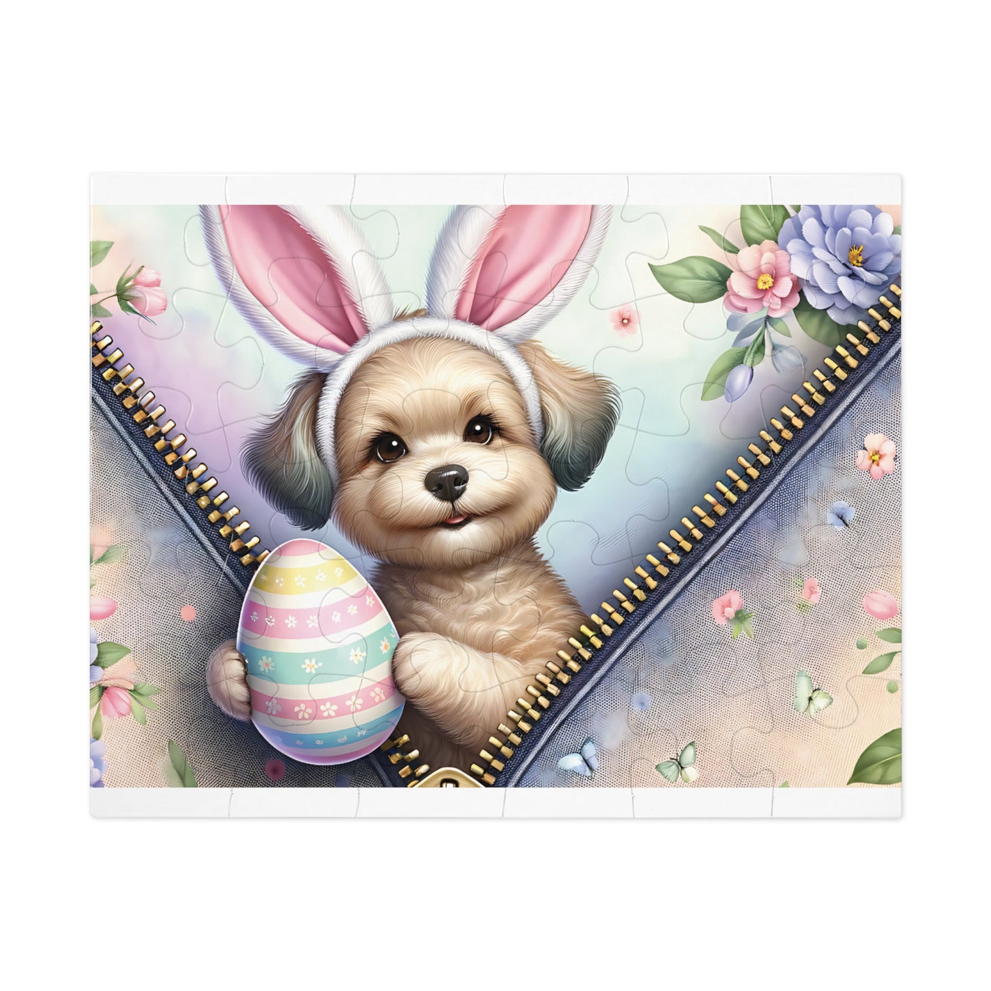 Jigsaw Puzzle, Easter, Dog with Bunny Ears, Personalised/Non-Personalised (30, 110, 252, 500,1000-Piece)