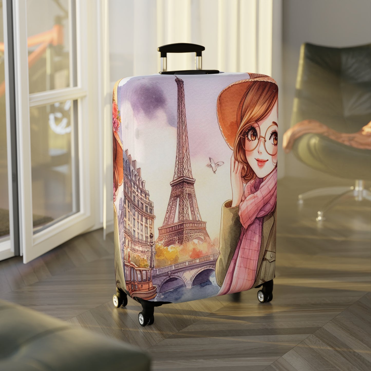 Luggage Cover, Just a Girl Who loves Travelling, awd-2112