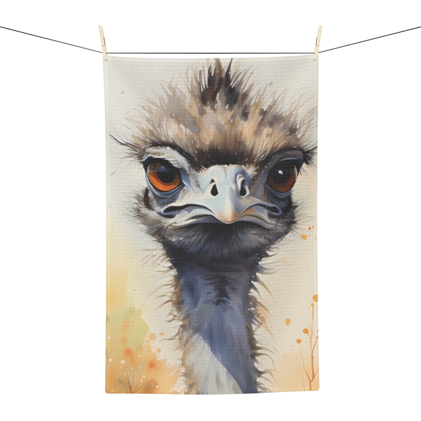 Microfiber Tea Towel, Australian Animals, Emu