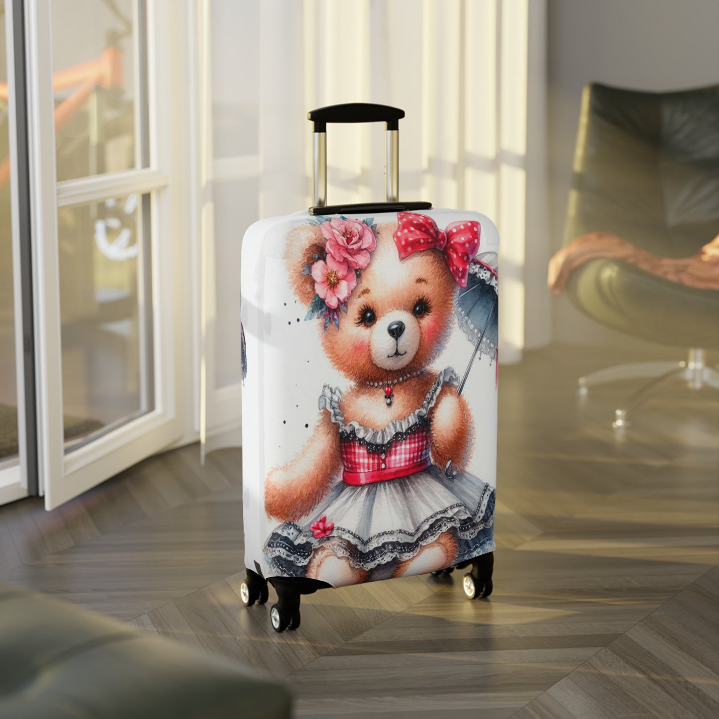 Luggage Cover, Rockabilly, Teddy Bear, awd-3033