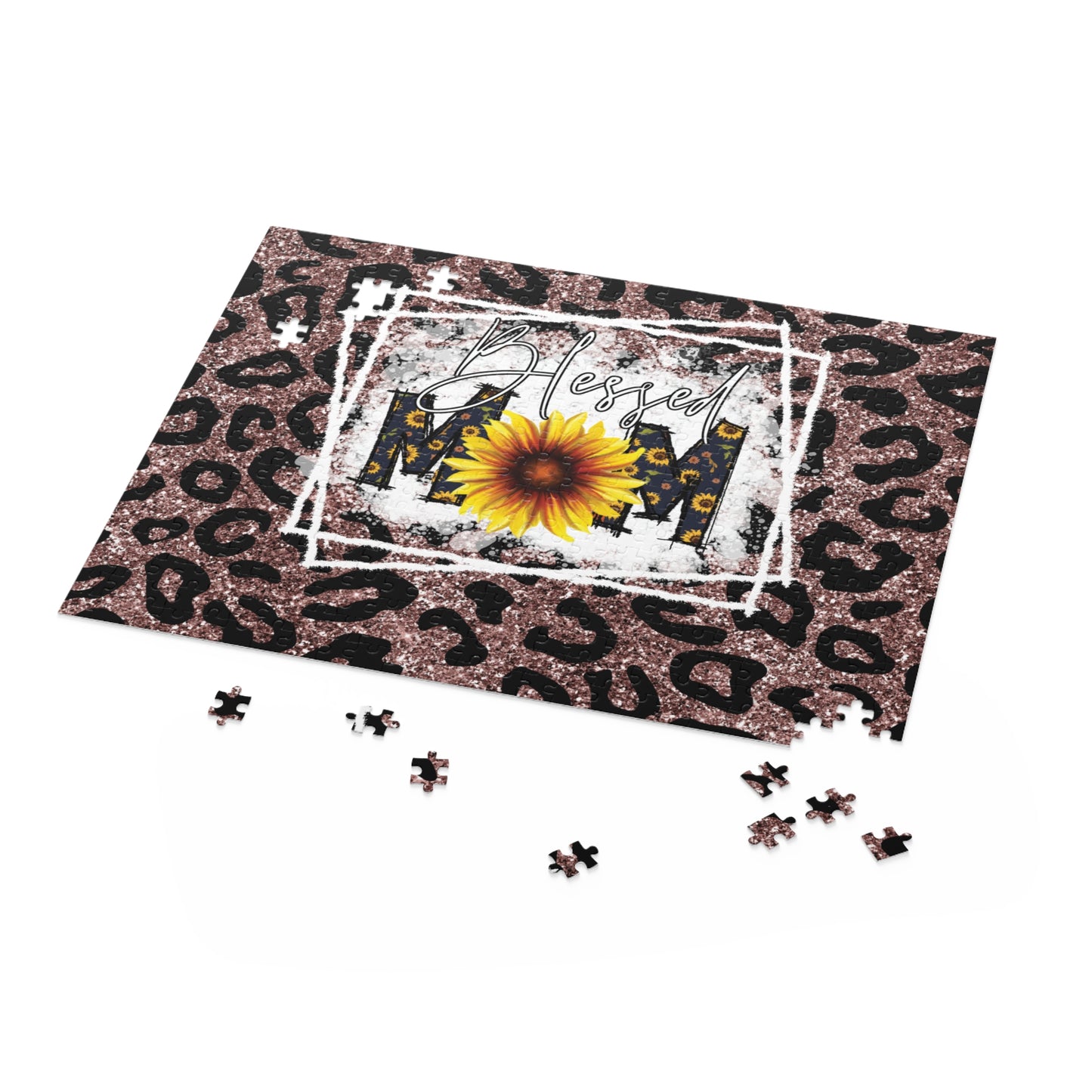 Personalised/Non-Personalised Puzzle, Sunflower, Mum, Mom (120, 252, 500-Piece)