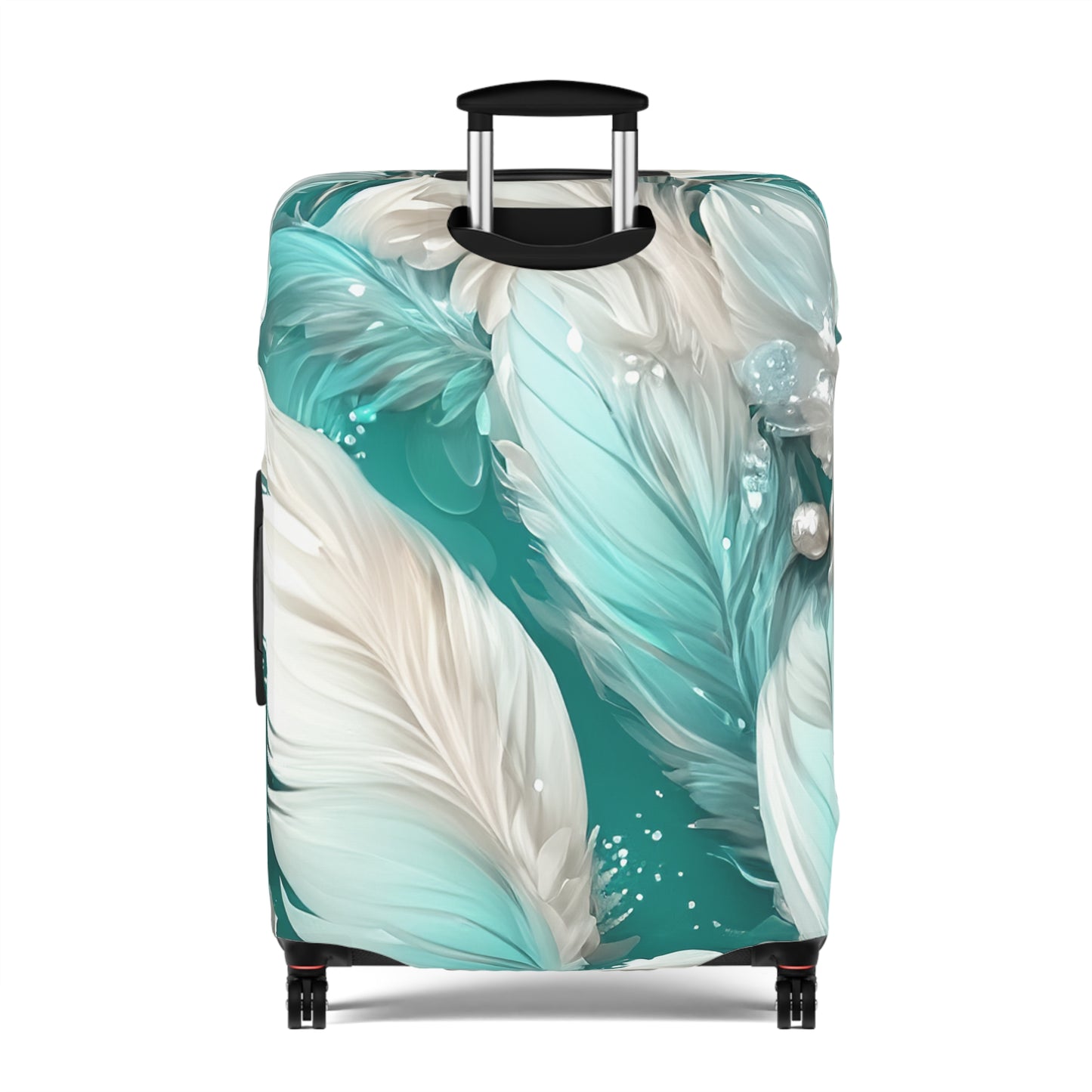 Luggage Cover, Turquoise Floral-3