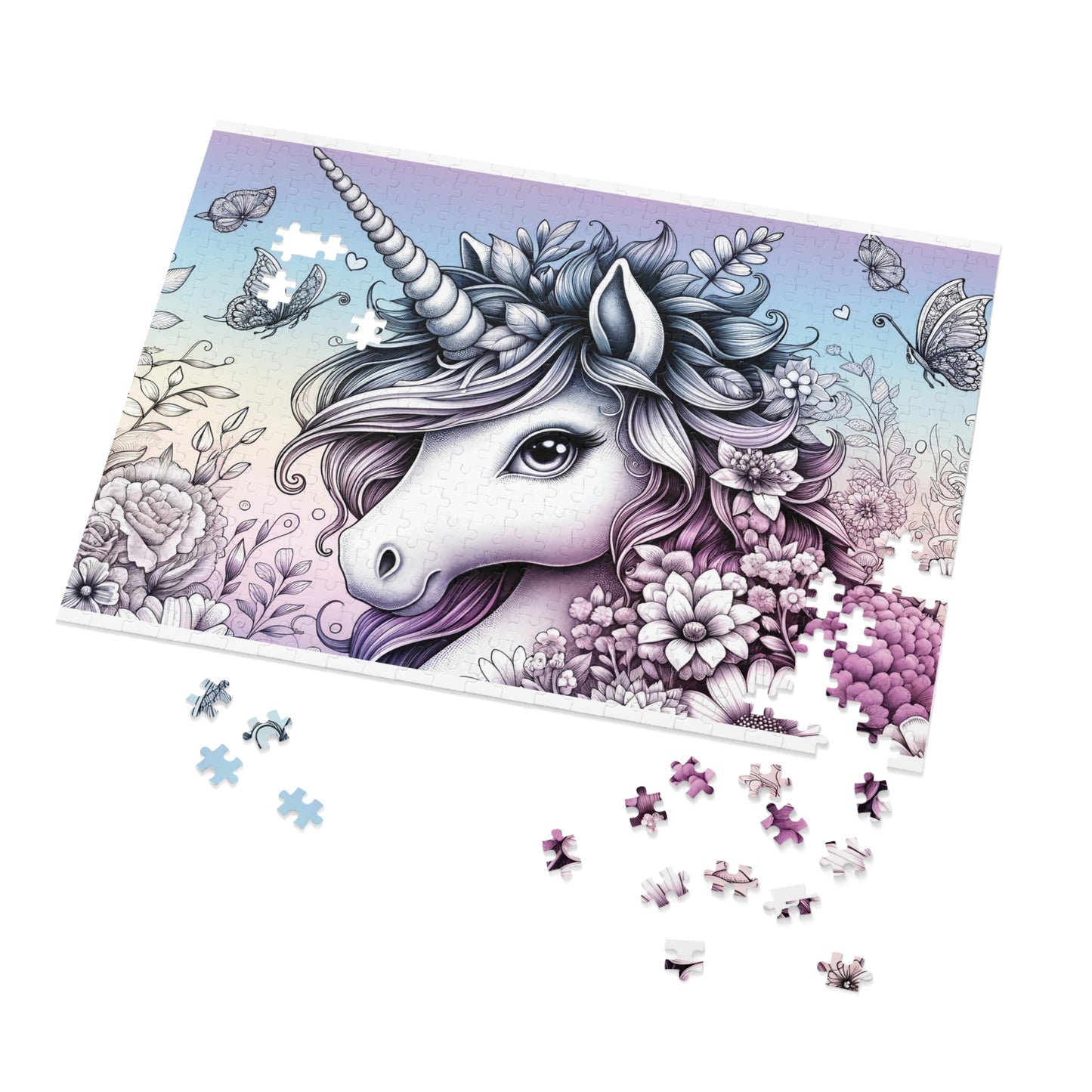 Jigsaw Puzzle, Unicorn, Personalised/Non-Personalised (30, 110, 252, 500,1000-Piece)