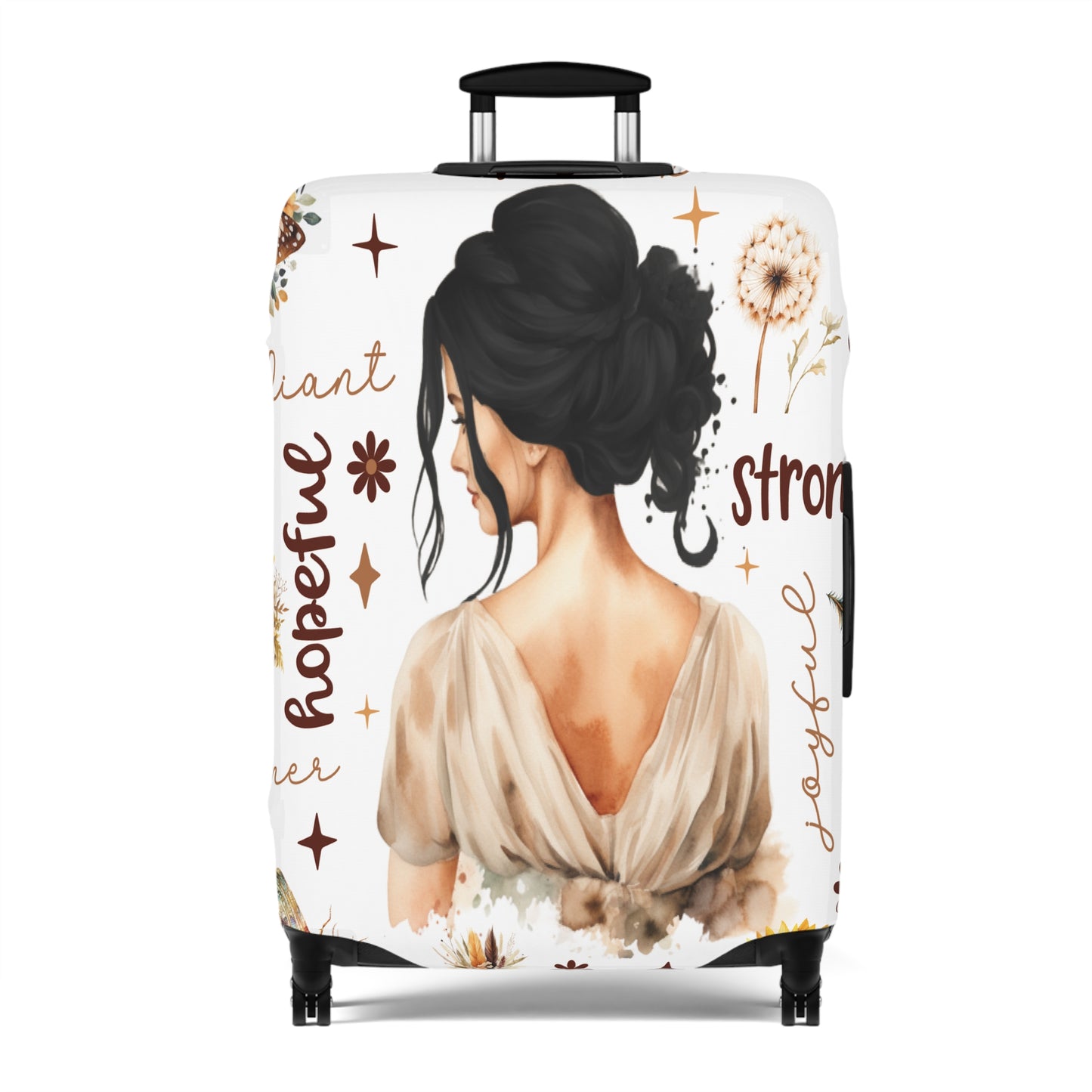 Luggage Cover, Affirmations, Black Hair, awd-502