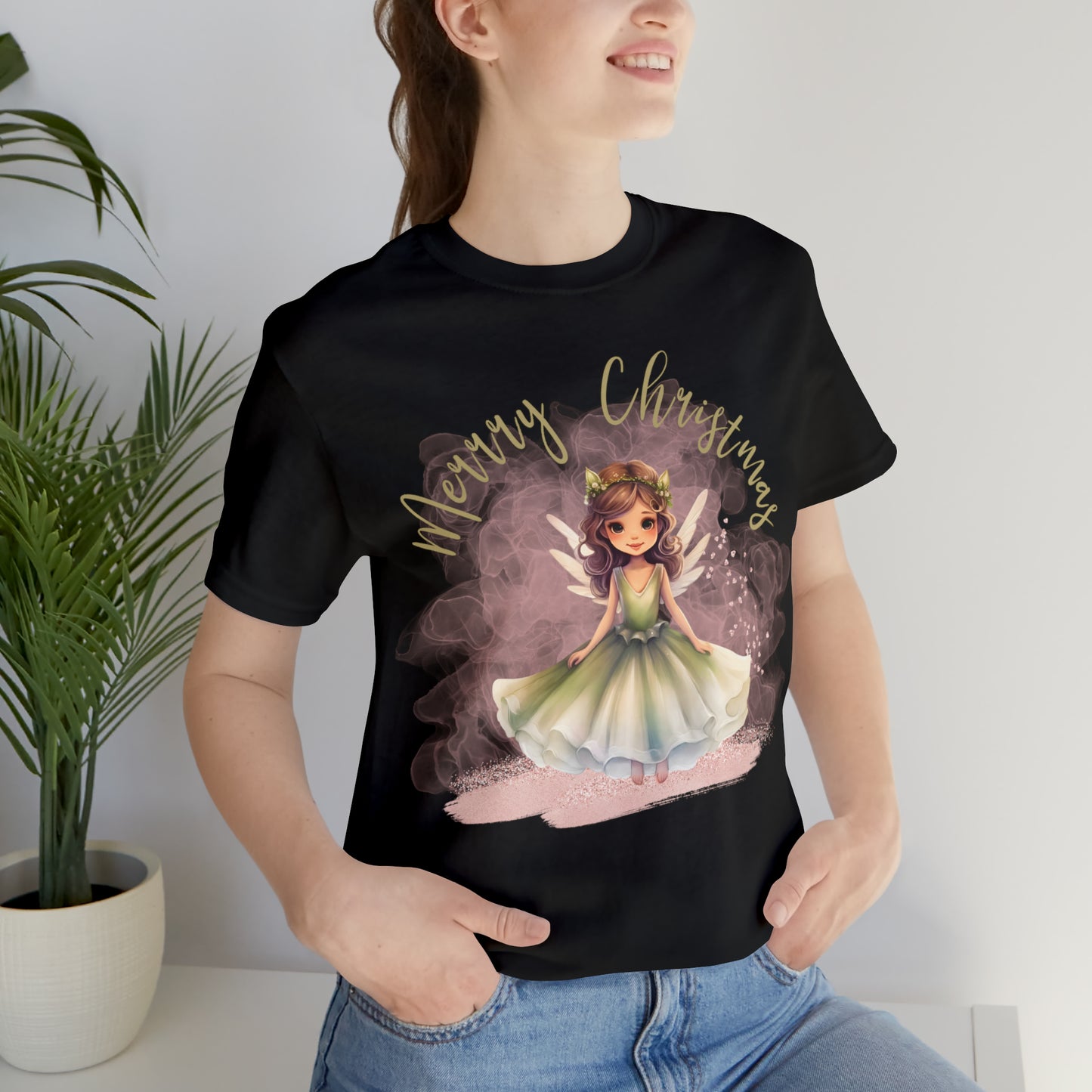 Unisex Jersey Short Sleeve Tee Christmas, Women's Fairy T-shirt A-00006