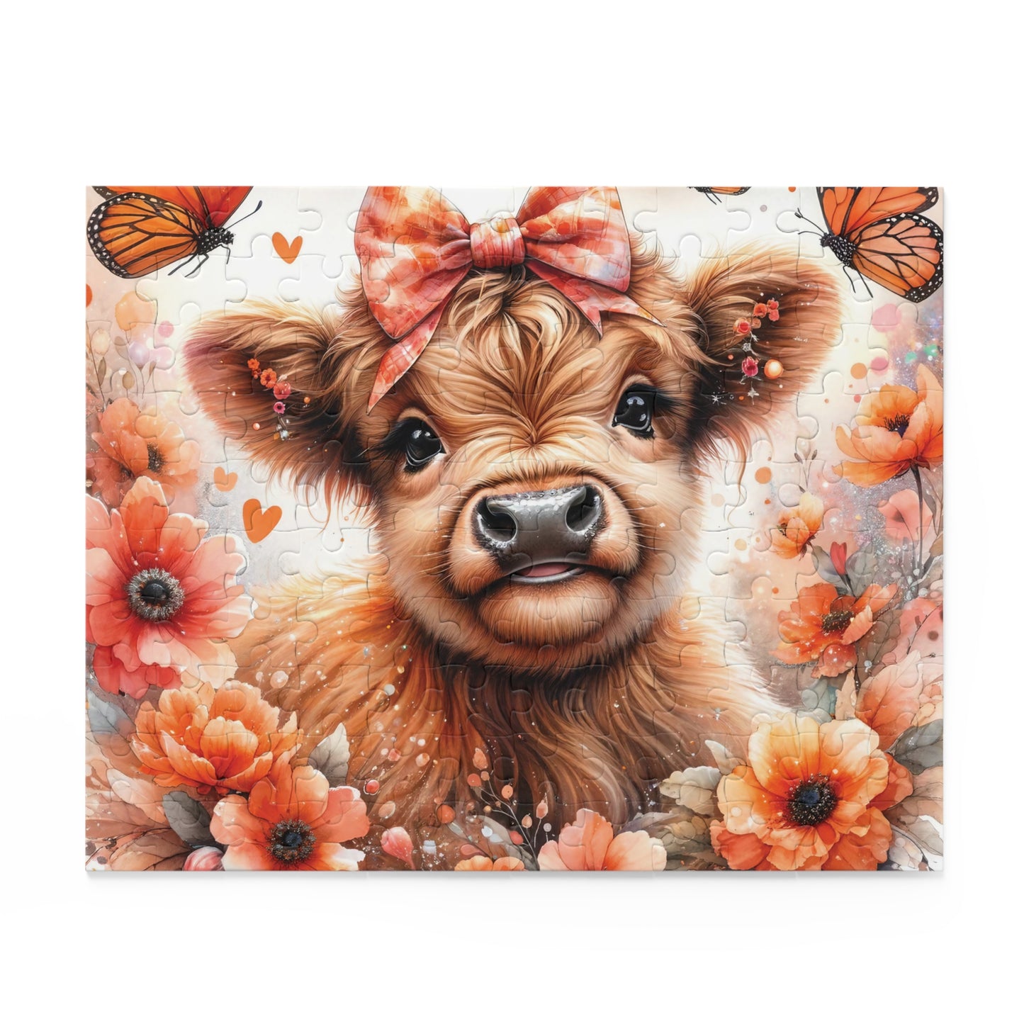 Personalised/Non-Personalised Puzzle, Highland Cow (120, 252, 500-Piece)