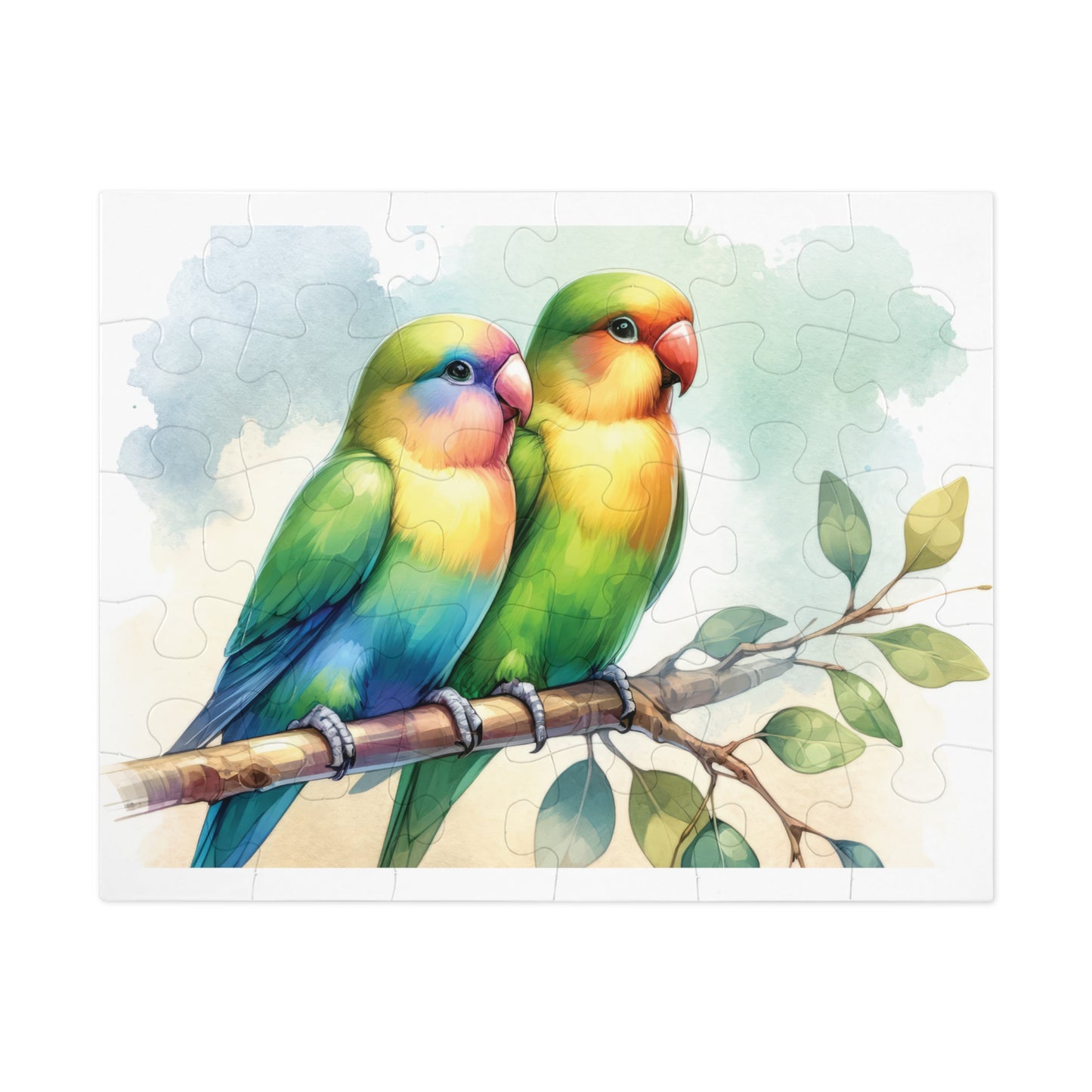 Puzzle, Love Birds, Personalised/Non-Personalised (30, 110, 252, 500,1000-Piece) awd-643