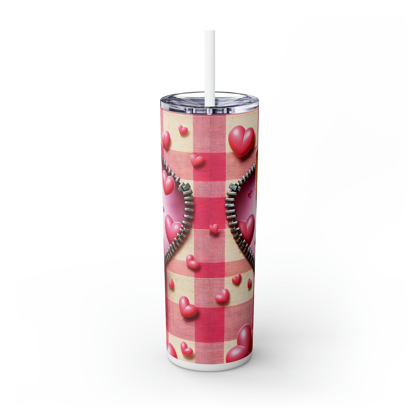 Skinny Tumbler with Straw, 20oz, Dog, Valentines Day, awd-1127