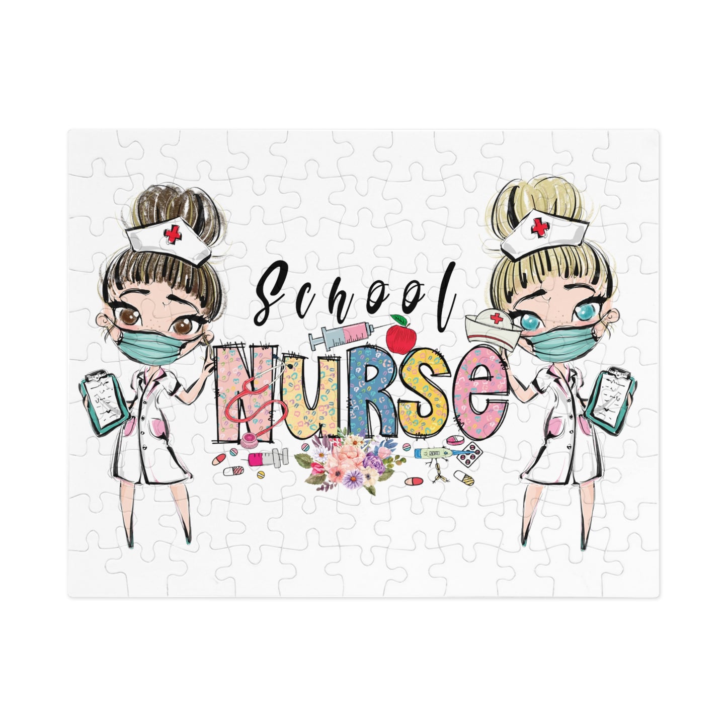 Puzzle, Nurse, School Nurse Personalised/Non-Personalised (30, 110, 252, 500,1000-Piece) awd-636