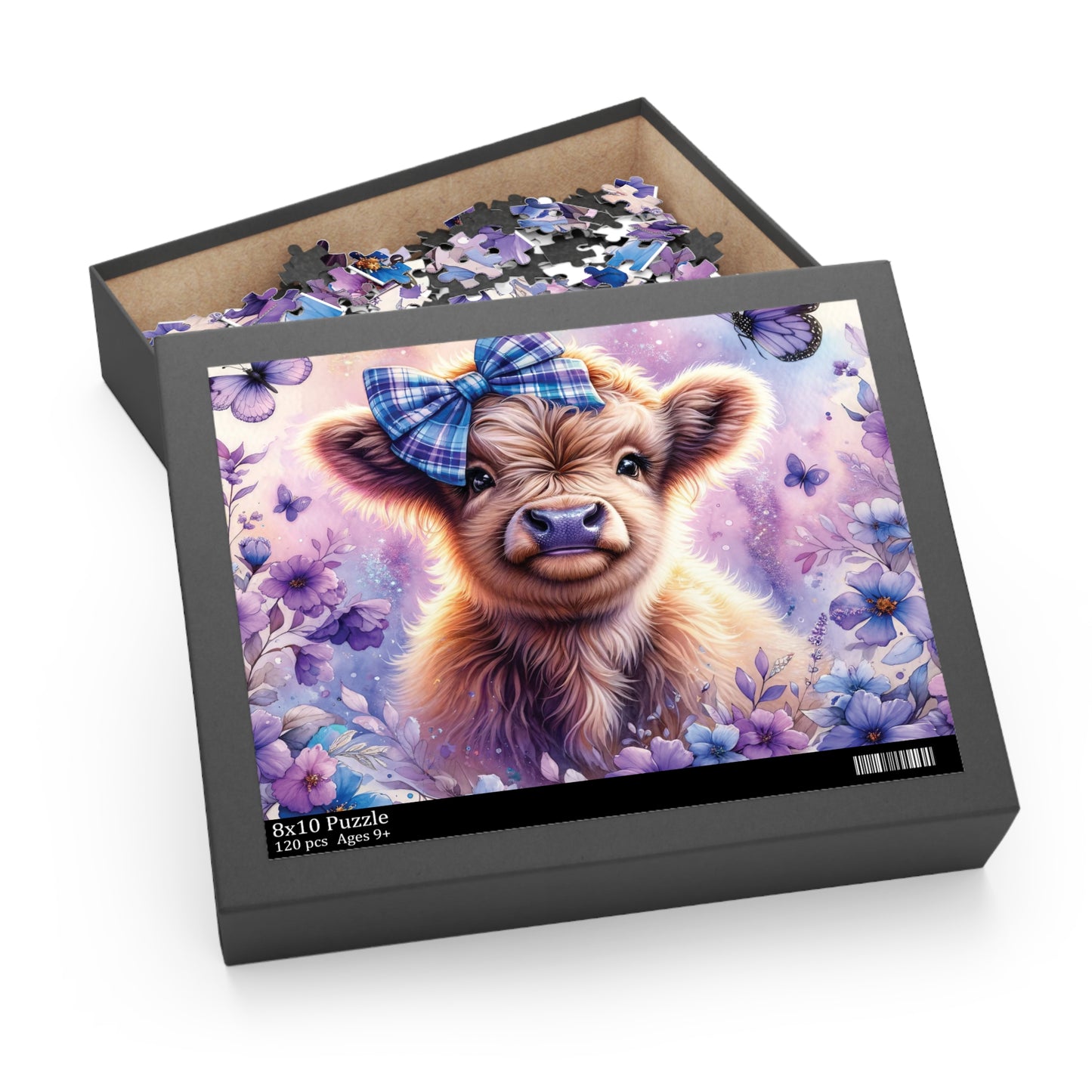 Personalised/Non-Personalised Puzzle, Highland Cow (120, 252, 500-Piece)