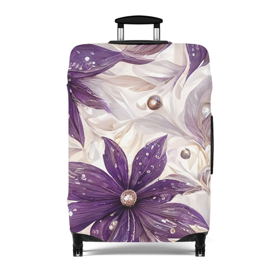 Luggage Cover, Purple Floral