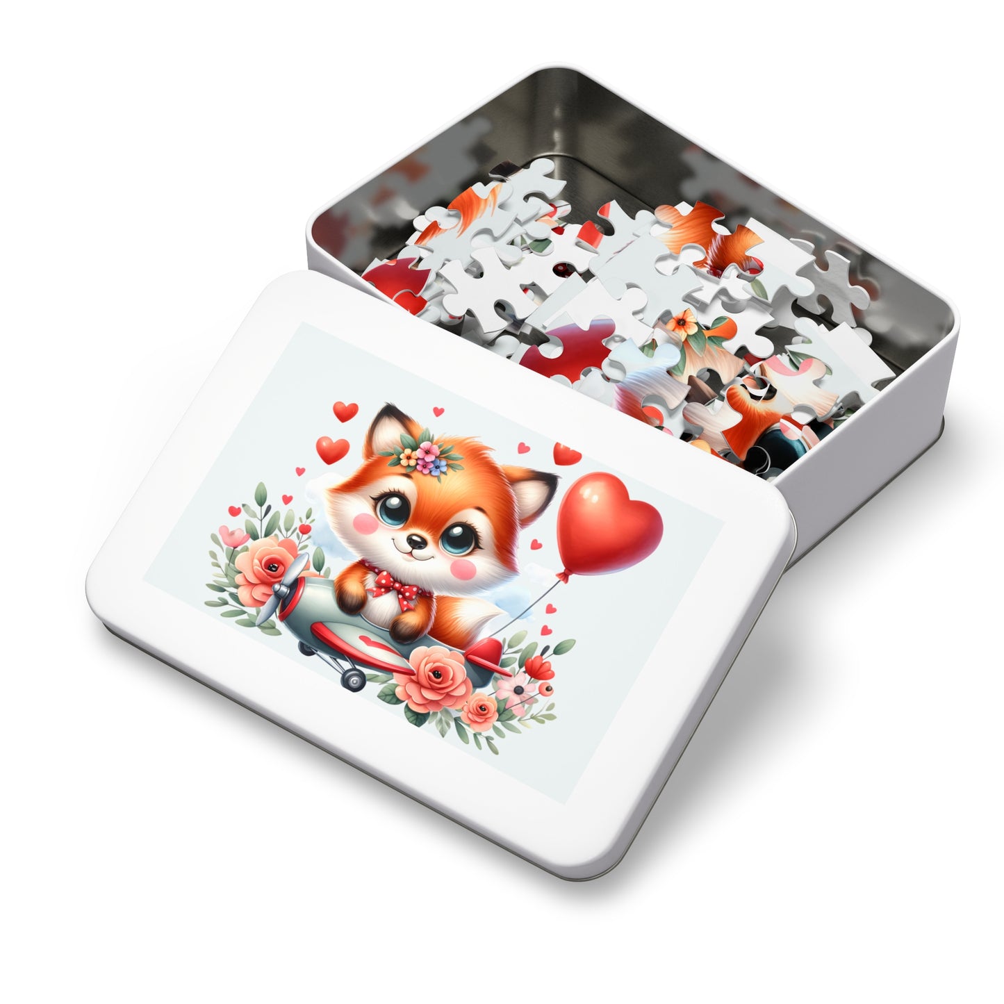 Jigsaw Puzzle, Fox in Plane, Personalised/Non-Personalised (30, 110, 252, 500,1000-Piece)