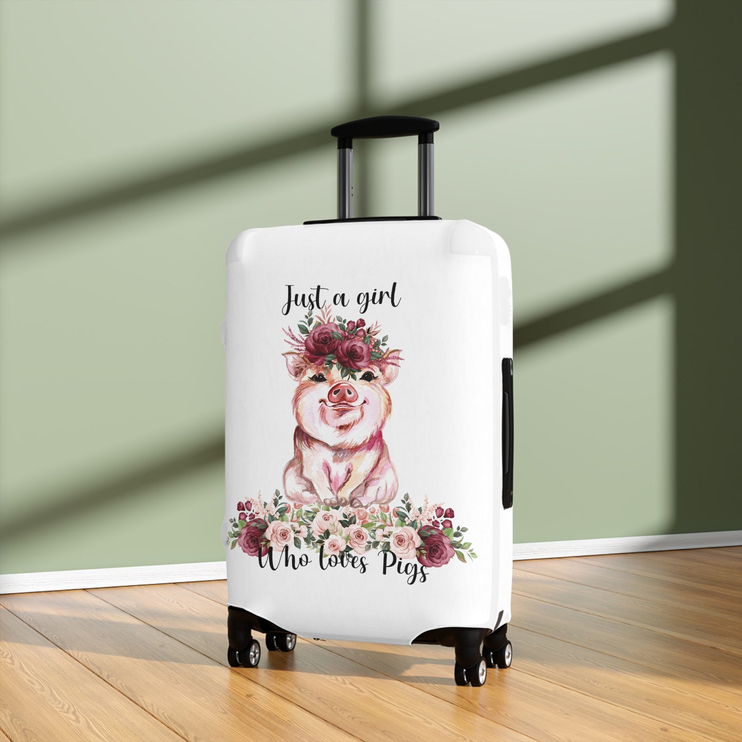 Luggage Cover, Just a girl who loves Pigs, awd-1360