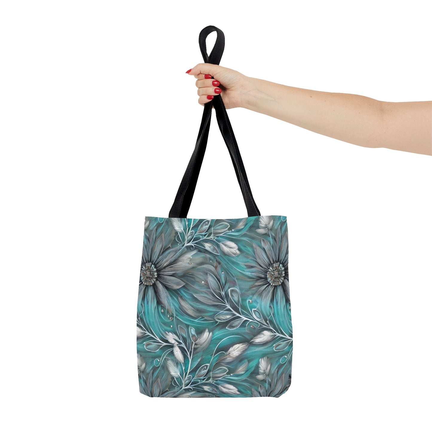 Tote Bag, Elegant Greenery Floral Tote Bag