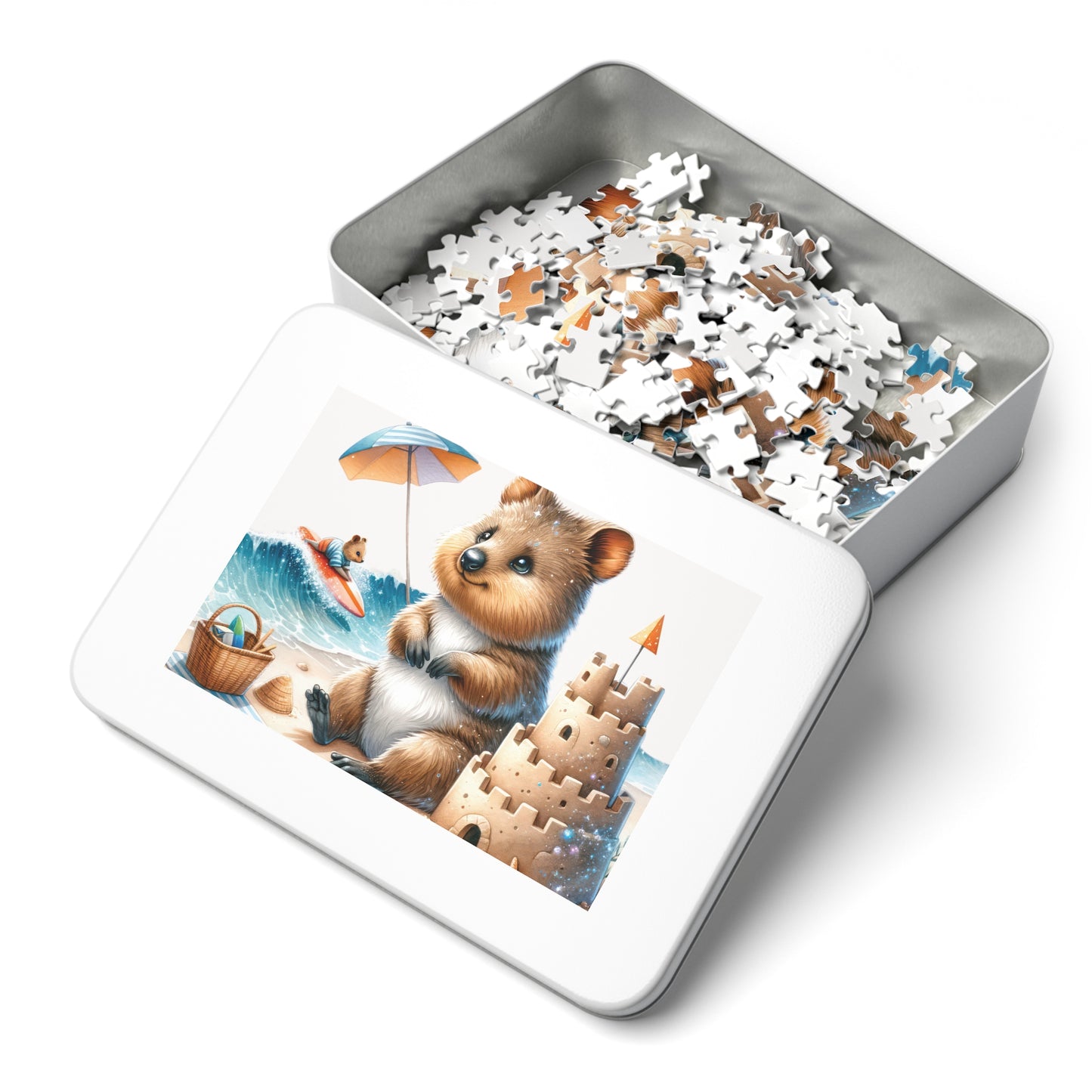 Jigsaw Puzzle in Tin, Australian Animals, Quokka, Personalised/Non-Personalised, awd-1325 (30, 110, 252, 500,1000-Piece)