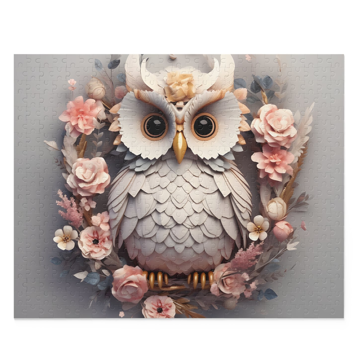 Personalised/Non-Personalised Puzzle, Owl (120, 252, 500-Piece)