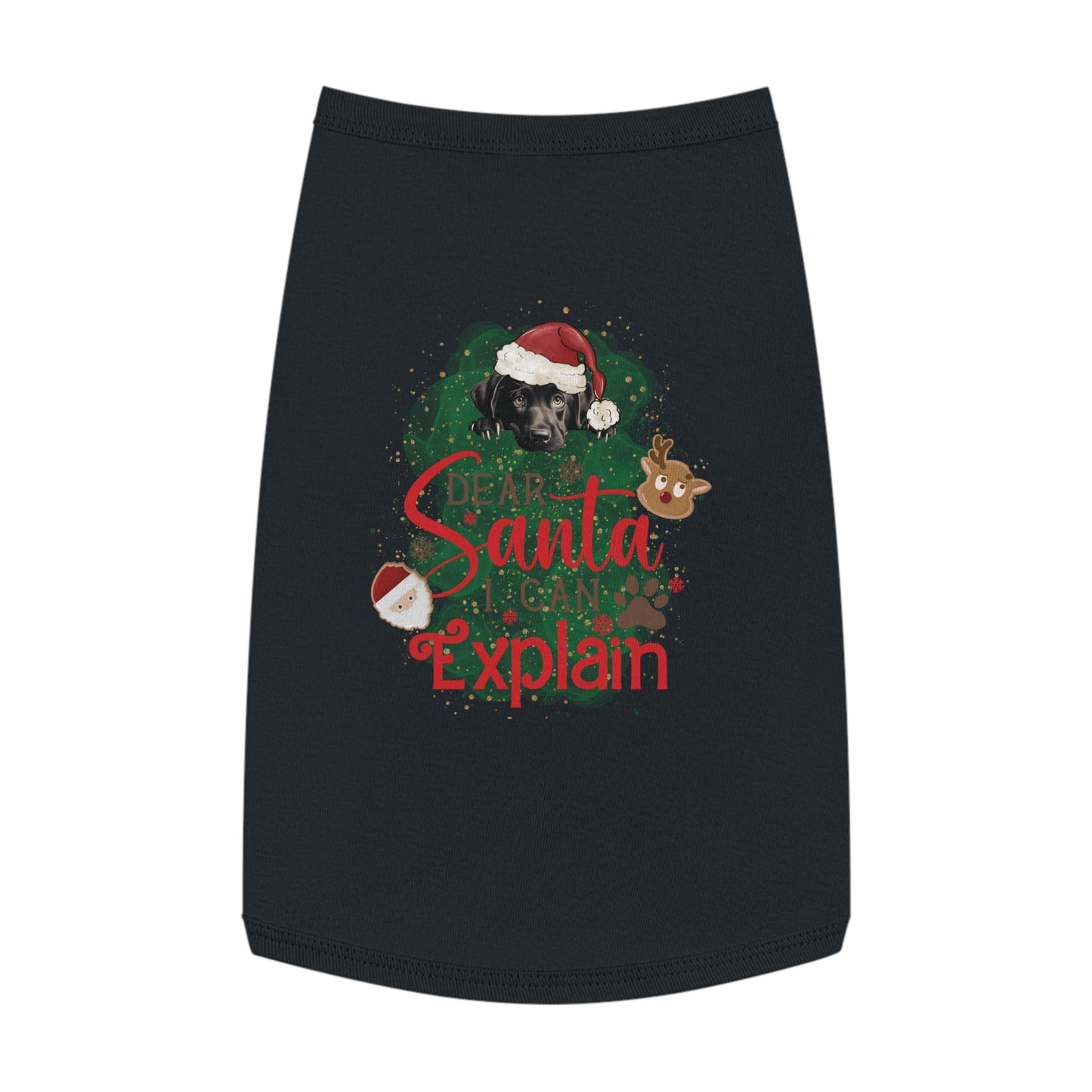 Pet Tank Top, Santa I Can Explain, Christmas Pet Tank Top