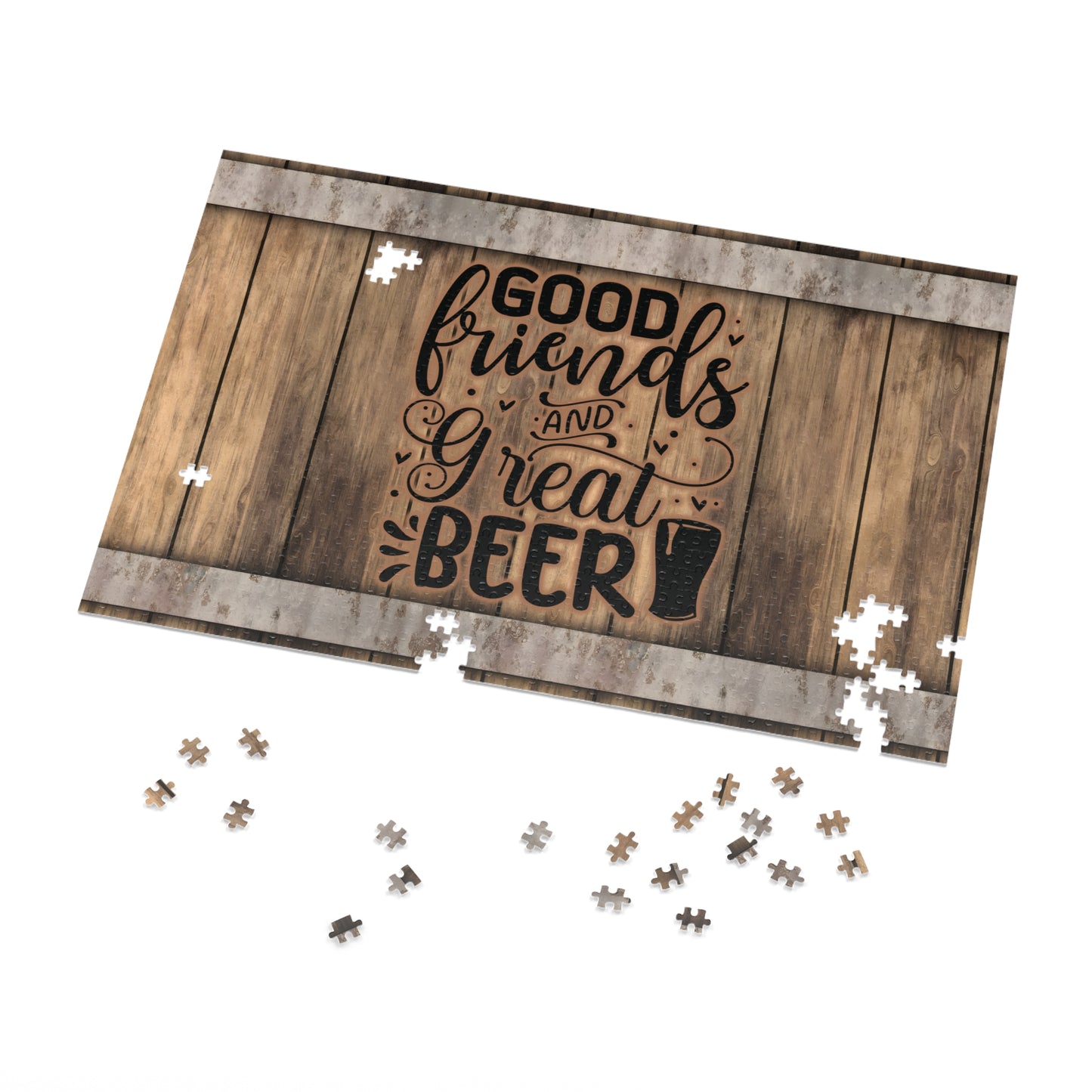 Puzzle, Good Friends Great Beer, Personalised/Non-Personalised (30, 110, 252, 500,1000-Piece) awd-567