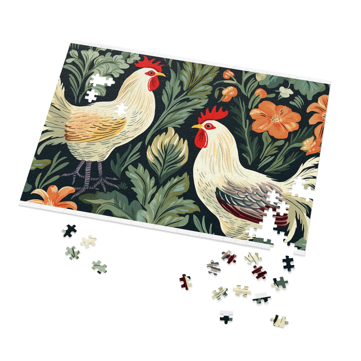 Jigsaw Puzzle, Chicken/Rooster, Personalised/Non-Personalised (30, 110, 252, 500,1000-Piece)