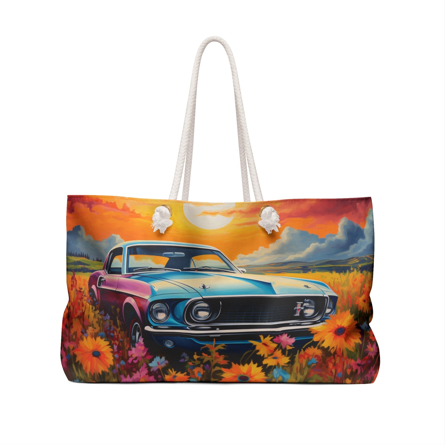 Personalised/Non-Personalised Weekender Bag, Car, Large Weekender Bag, Beach Bag, Book Bag