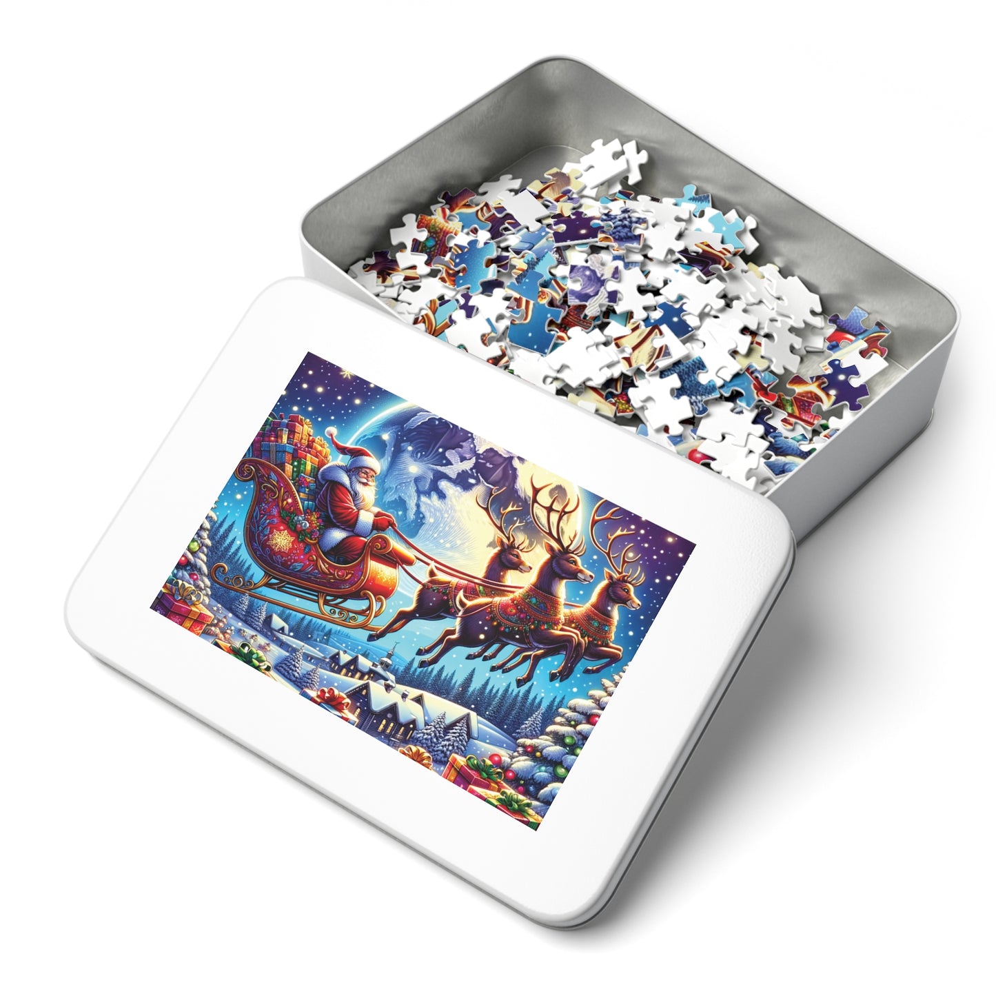 Jigsaw Puzzle, Christmas, Santa, Personalised/Non-Personalised (30, 110, 252, 500,1000-Piece)