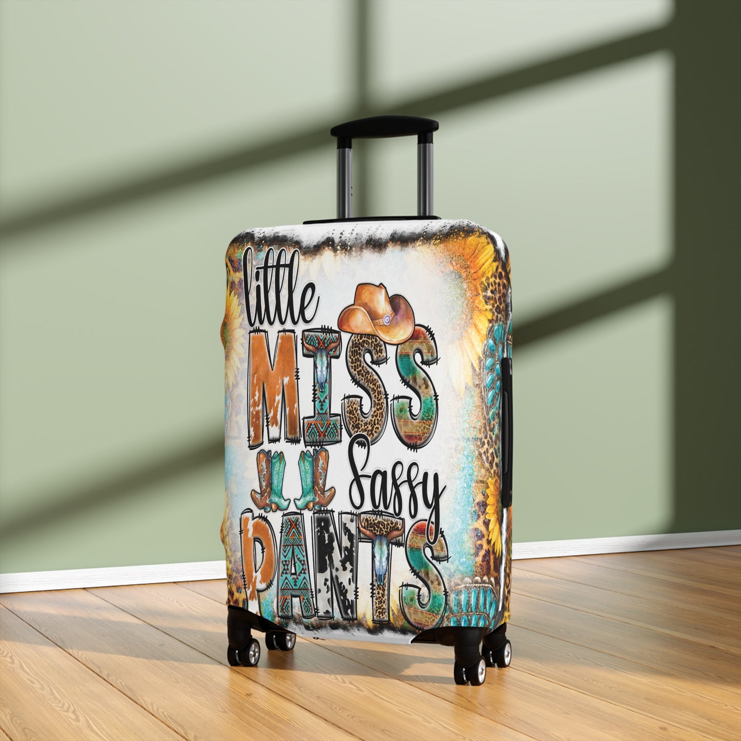 Luggage Cover, Country and Western, Little Miss Sassy Pants, awd-1013