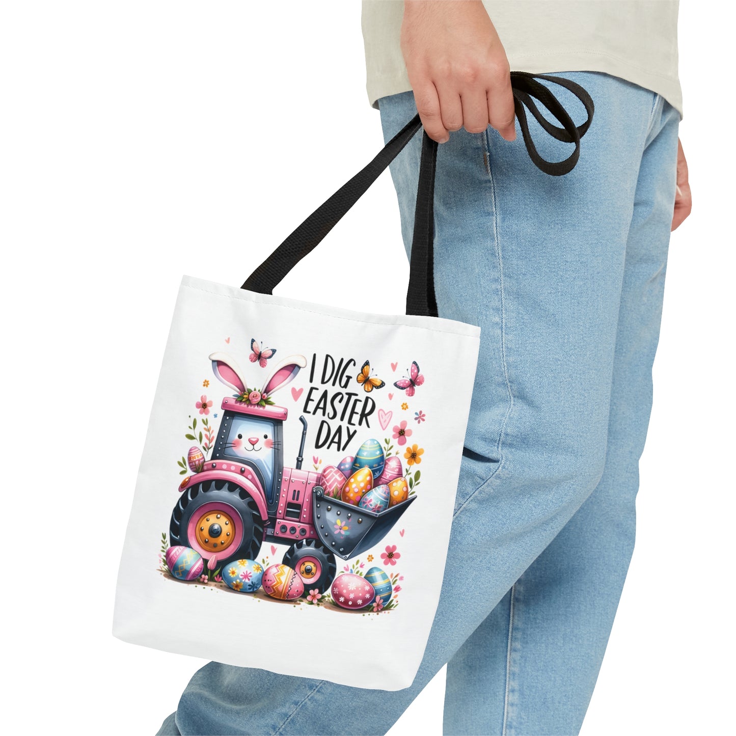 Tote Bag, Easter, Tractor, I dig Easter day Personalised/Non-Personalised Tote bag