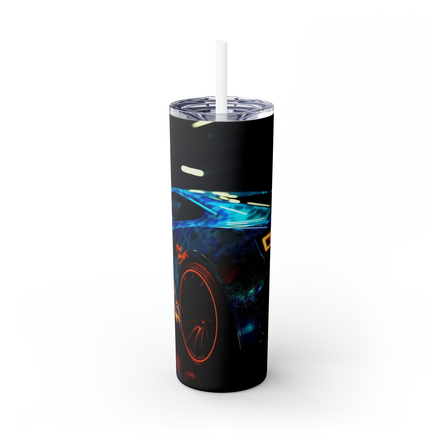 Skinny Tumbler with Straw, 20oz, Car