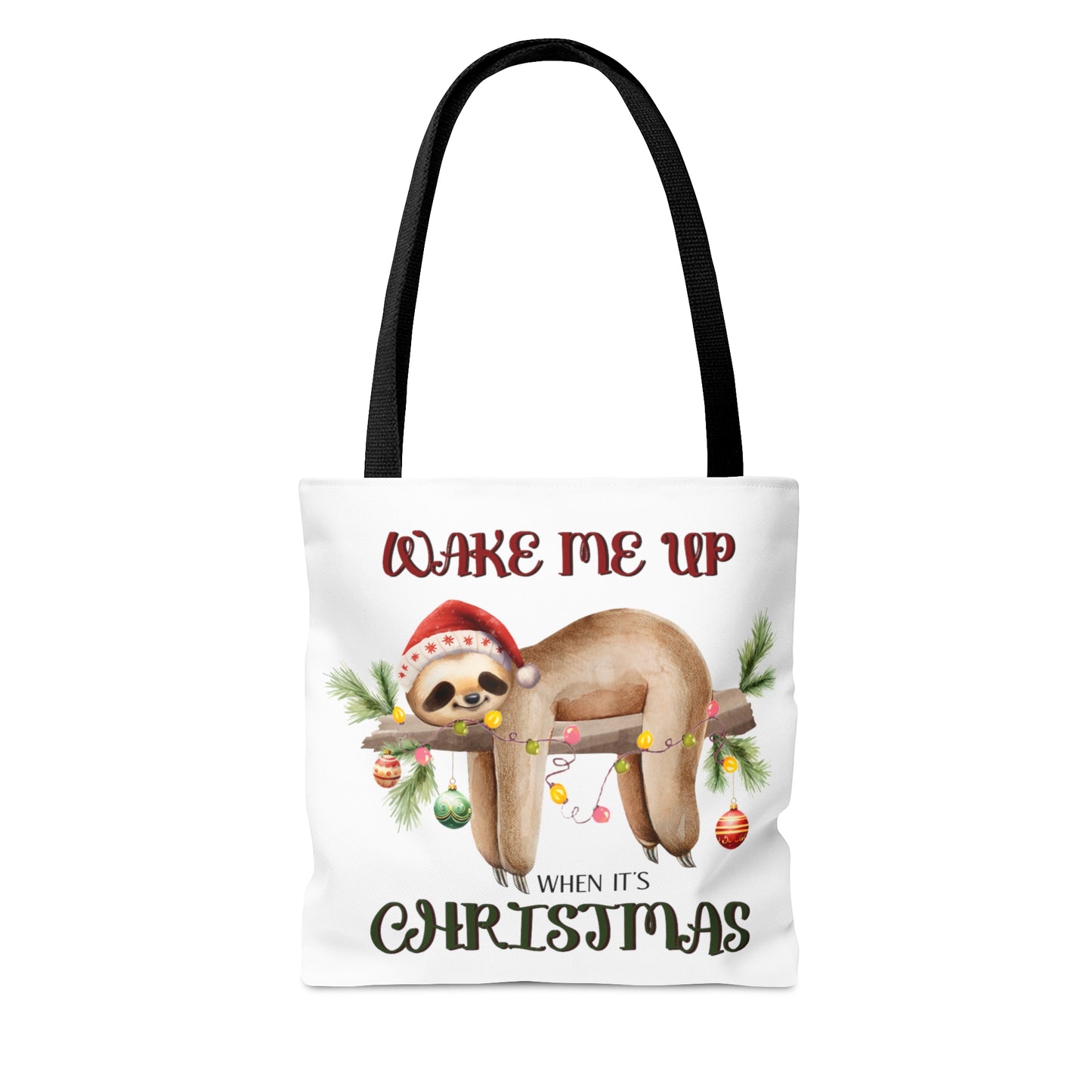 Tote Bag, Christmas, Sloth, Personalised/Non-Personalised Tote bag